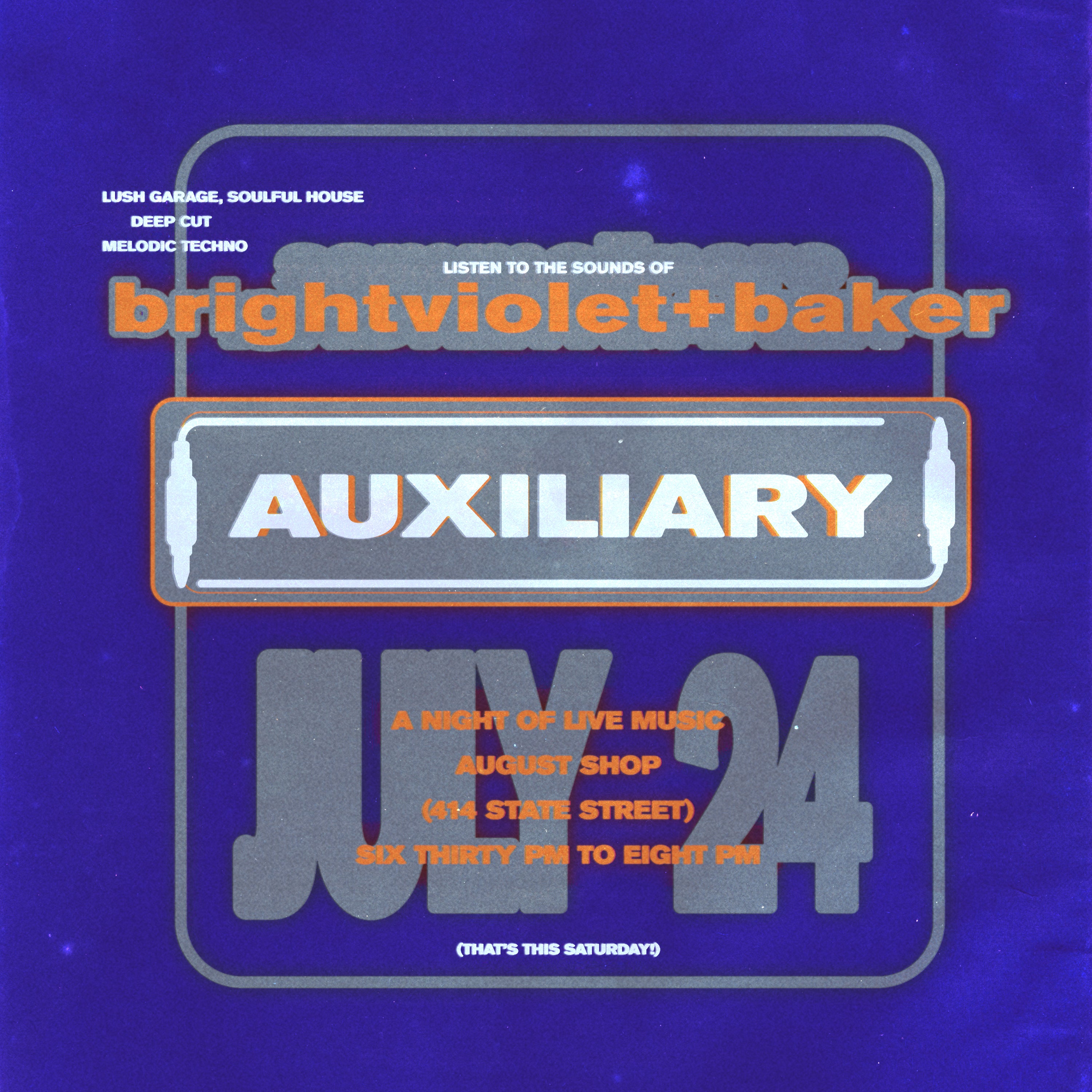 AUGUST AUX :: AUXILIARY 002 BRIGHTVIOLET B2B BAKER