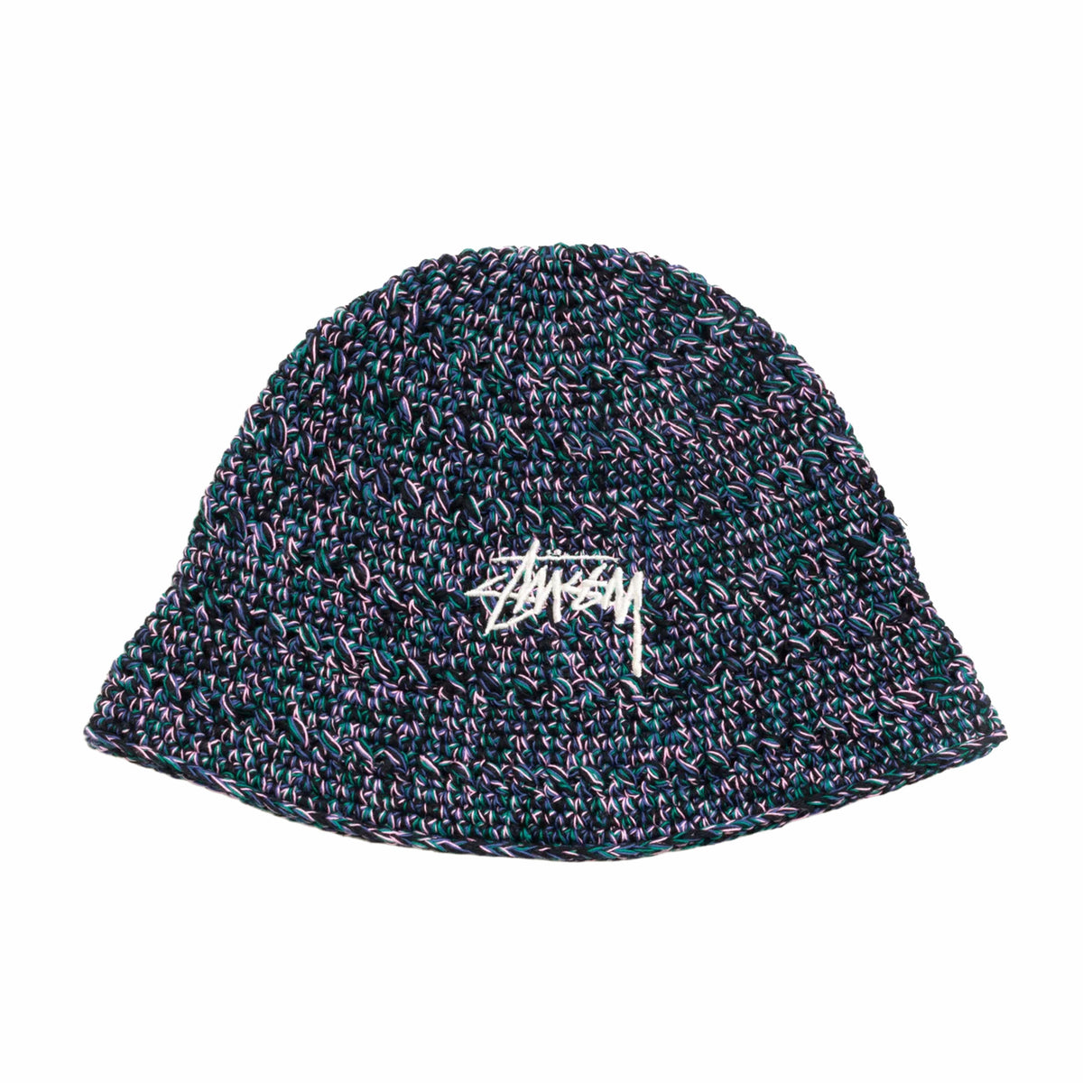 Stüssy Hemp Stock Knit Bucket Hat (Multi Navy) – August