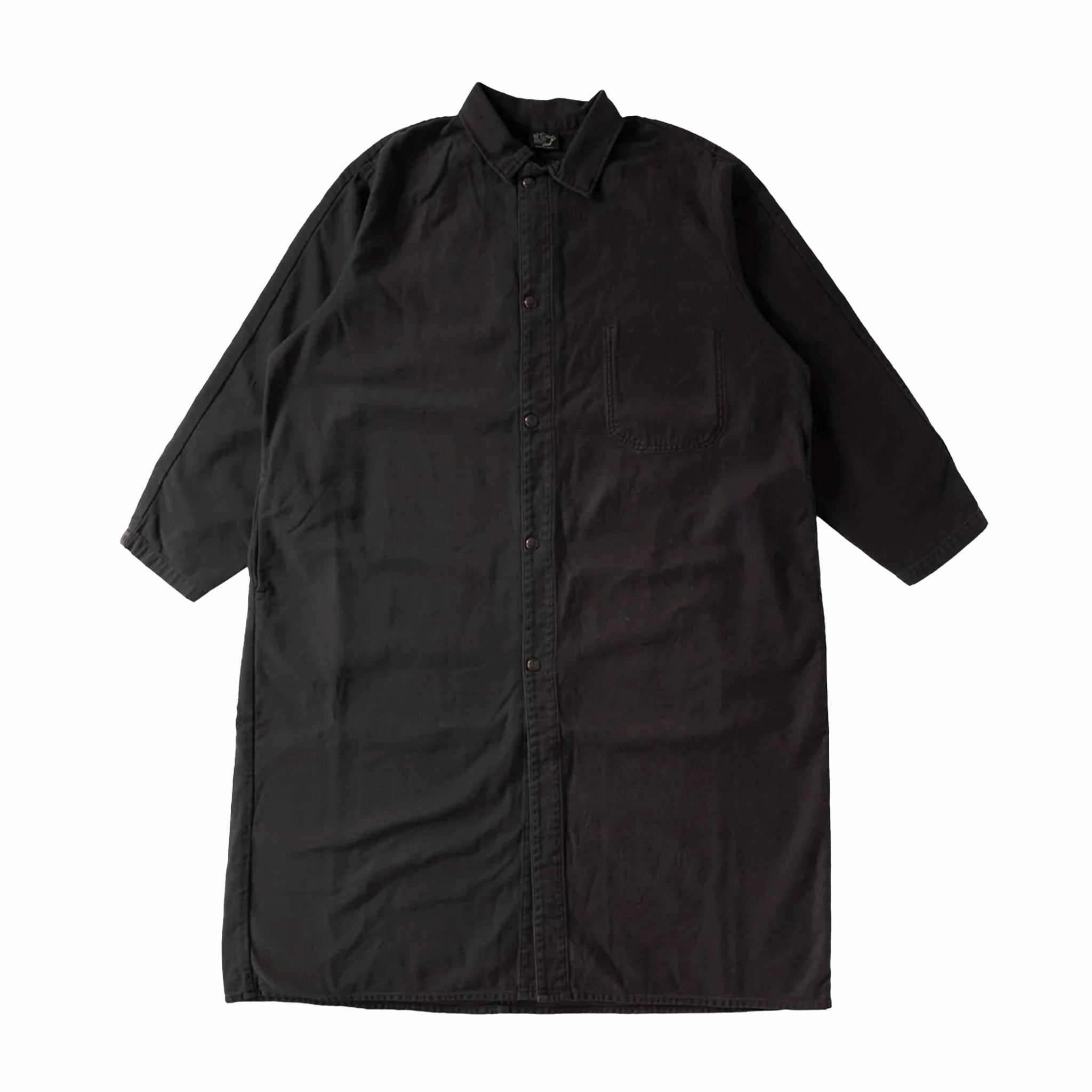 Orslow Reverse Sateen Simple Work Coat - Vintage Washed (Black)
