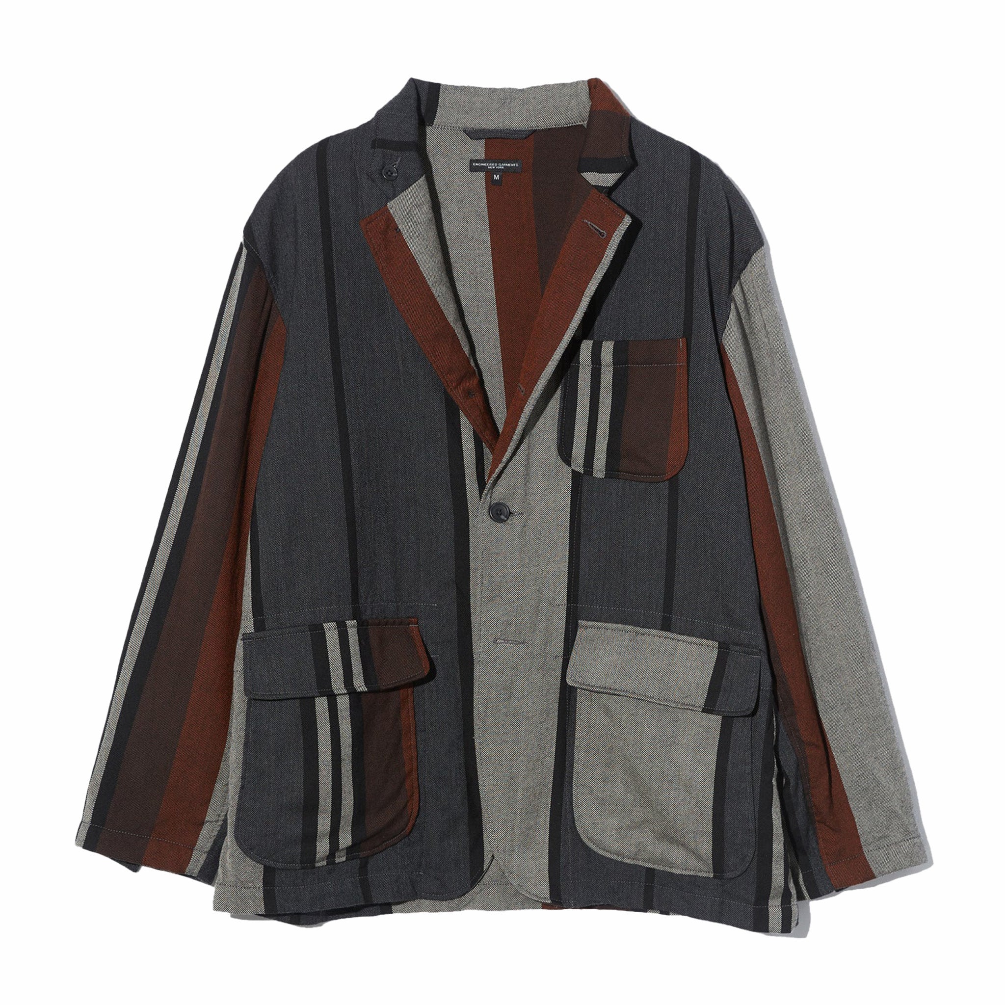 Engineered Garments Loiter Jacket - Multi Color Wide Stripe