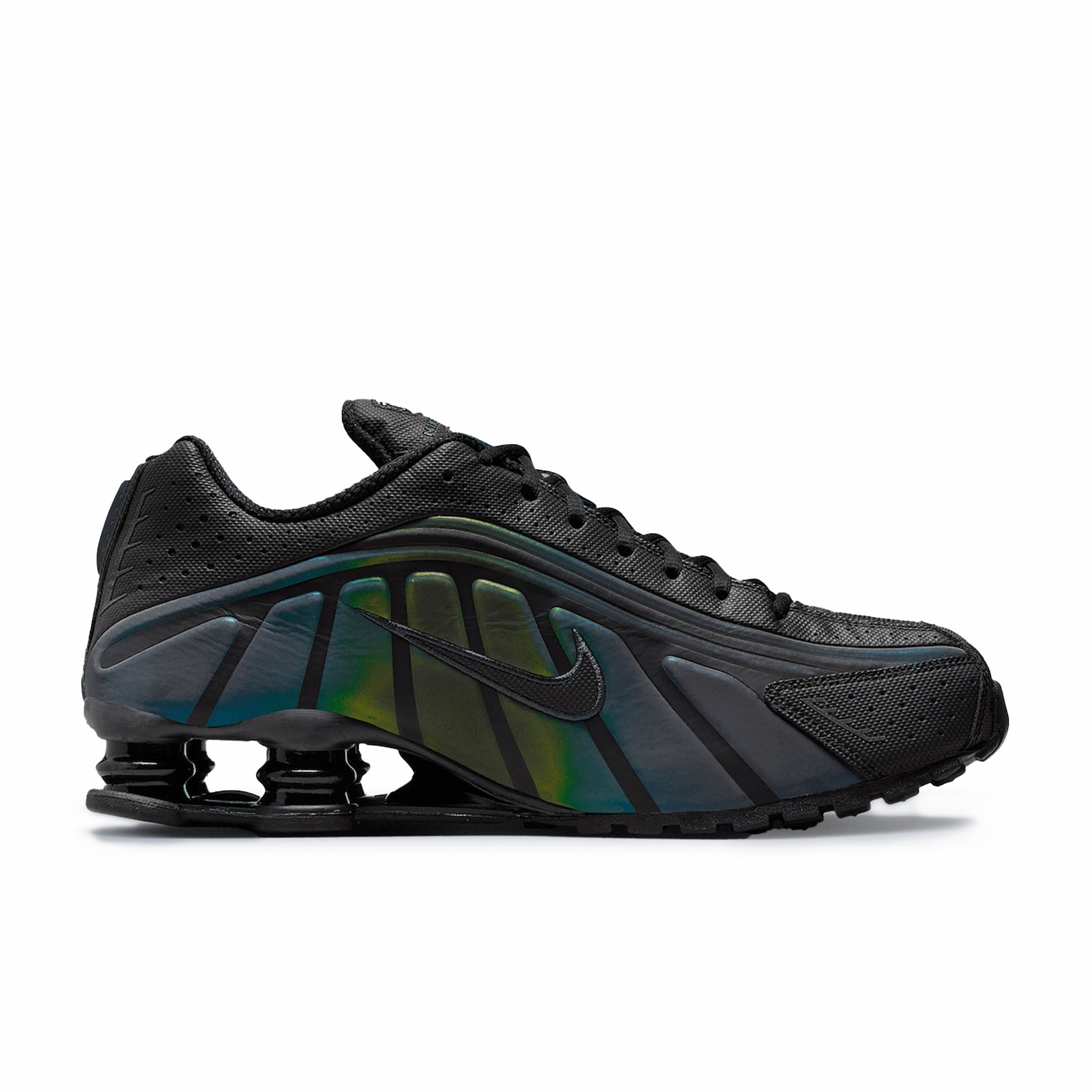 Nike Men's Shox R4 (Black/Black-Seaweed) – August