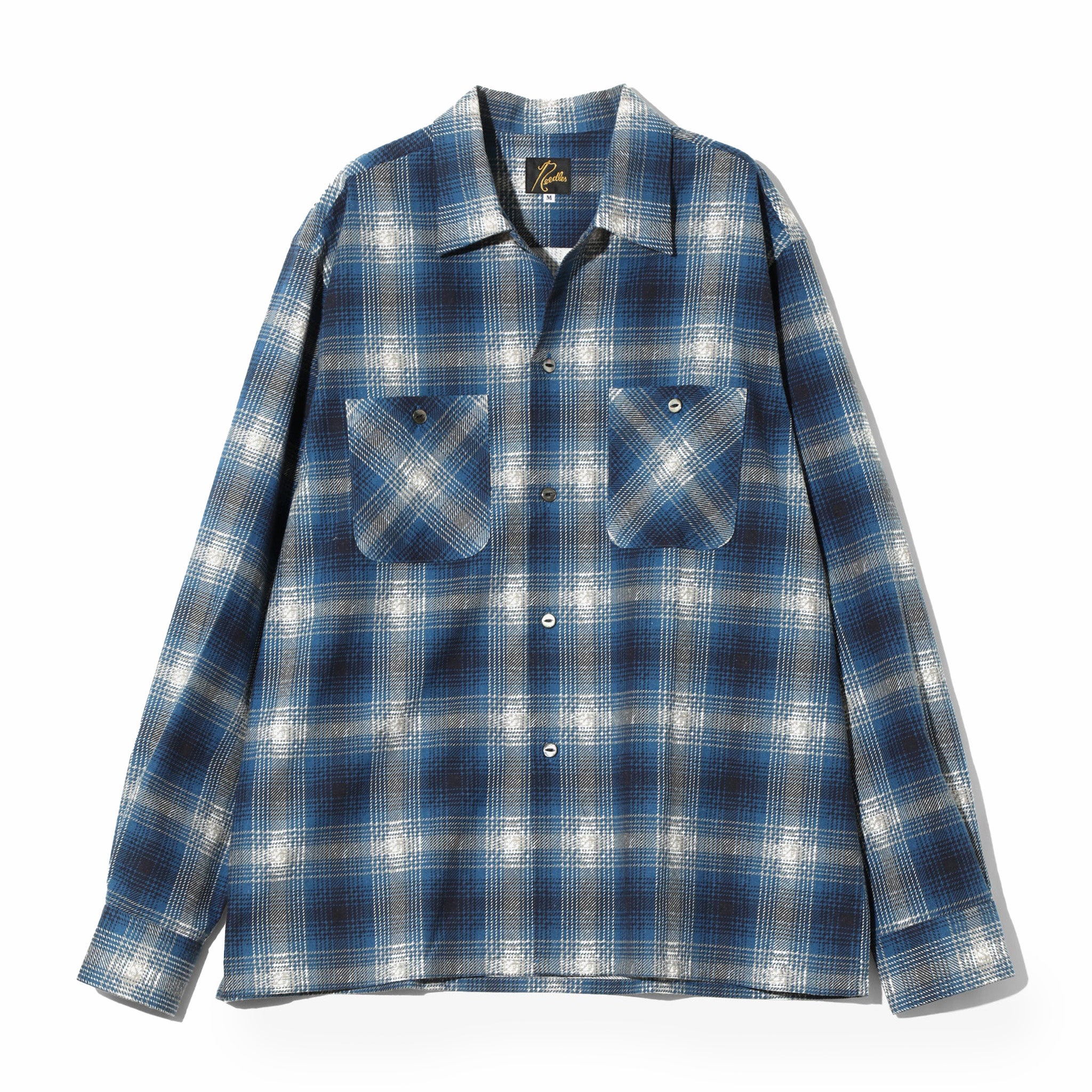 Needles One-Up Shirt - Printed Flannel / Plaid (Blue) – August