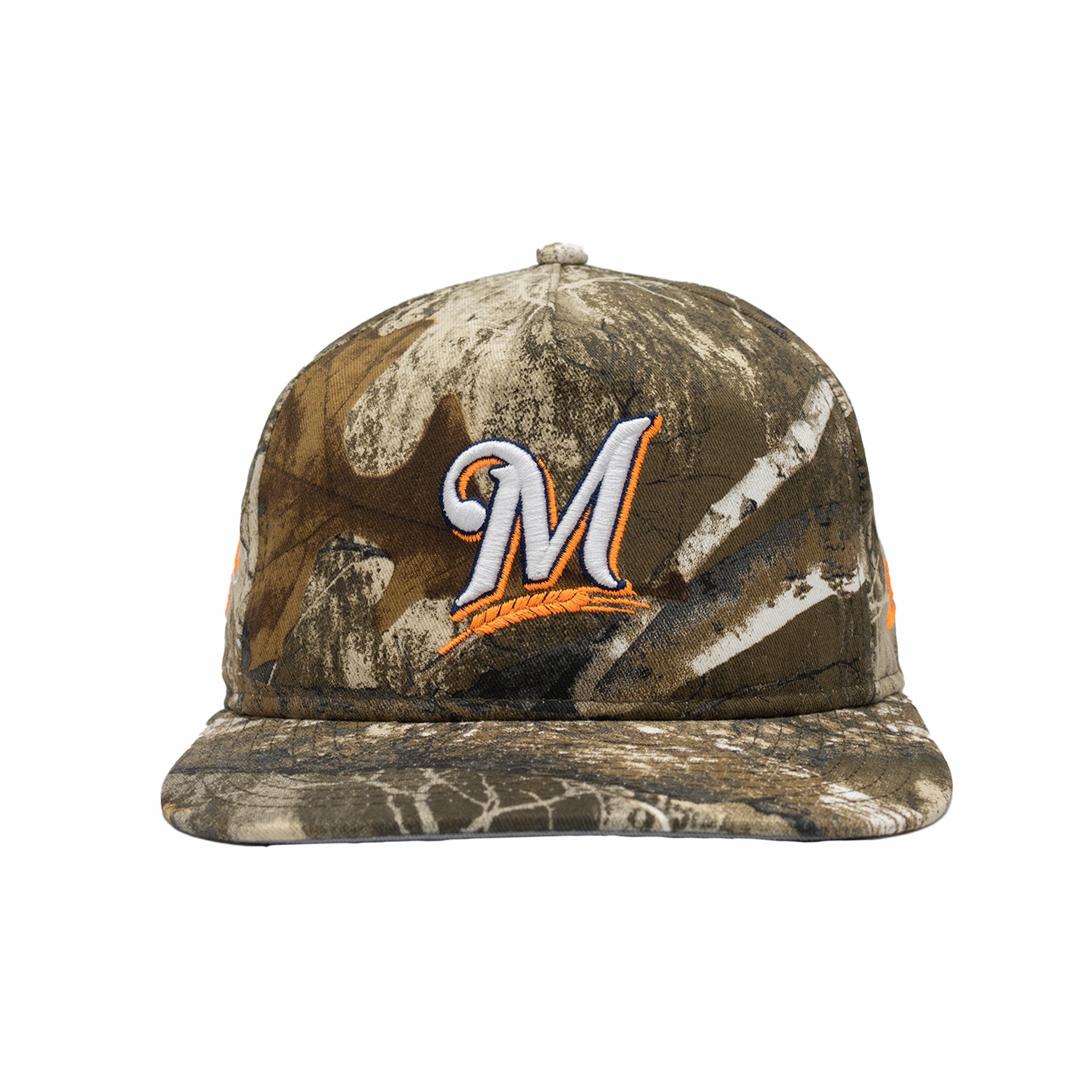 New Era x August - Milwaukee Brewers 5 Panel Snapback Cap (Real Tree C