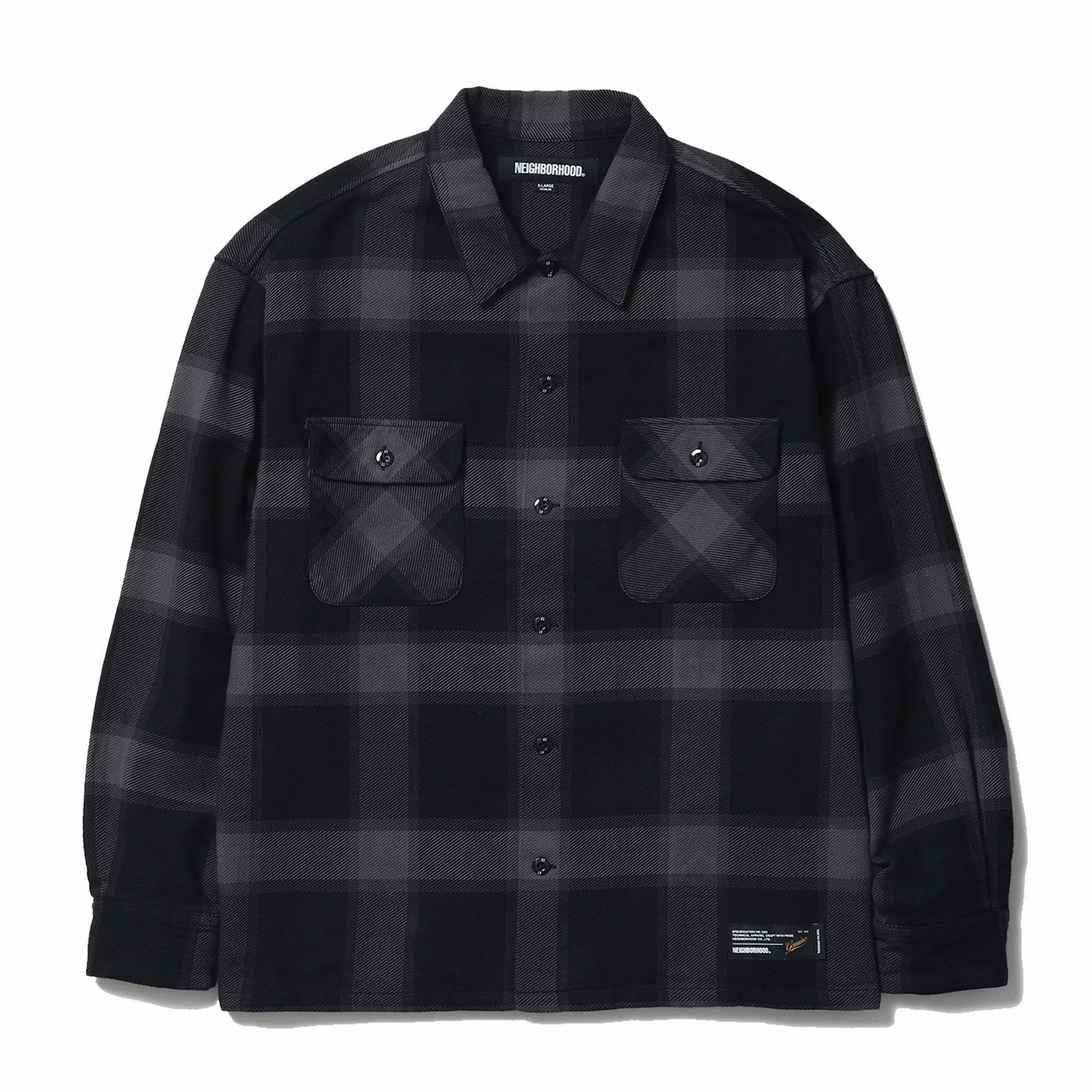 Neighborhood Buffalo Check Shirt LS (Grey) – August Neighborhood Buffalo Check Shirt LS (Grey) – August