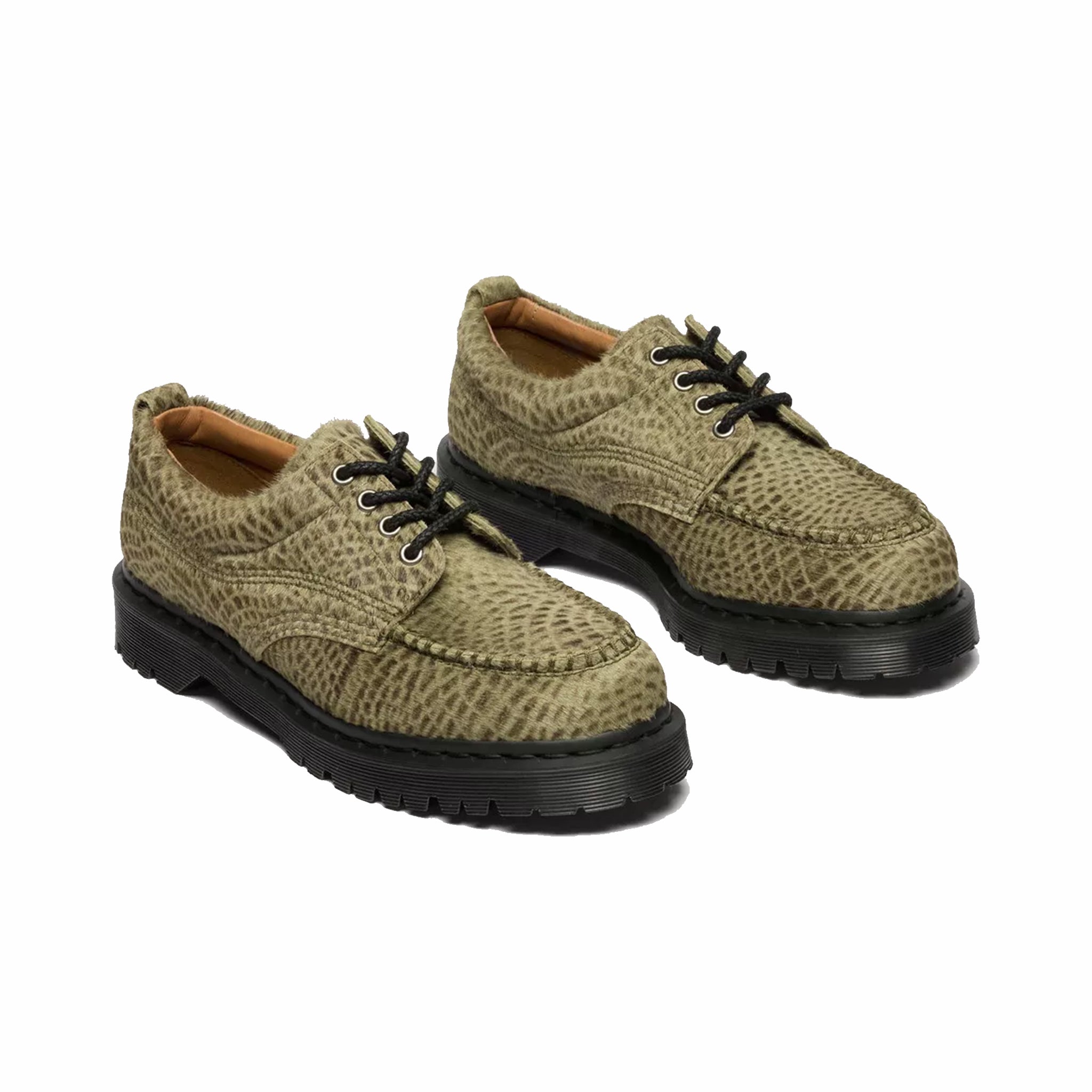 Dr. Martens Unisex Lowell Hair On Leather Moc Toe Shoes - Pebble