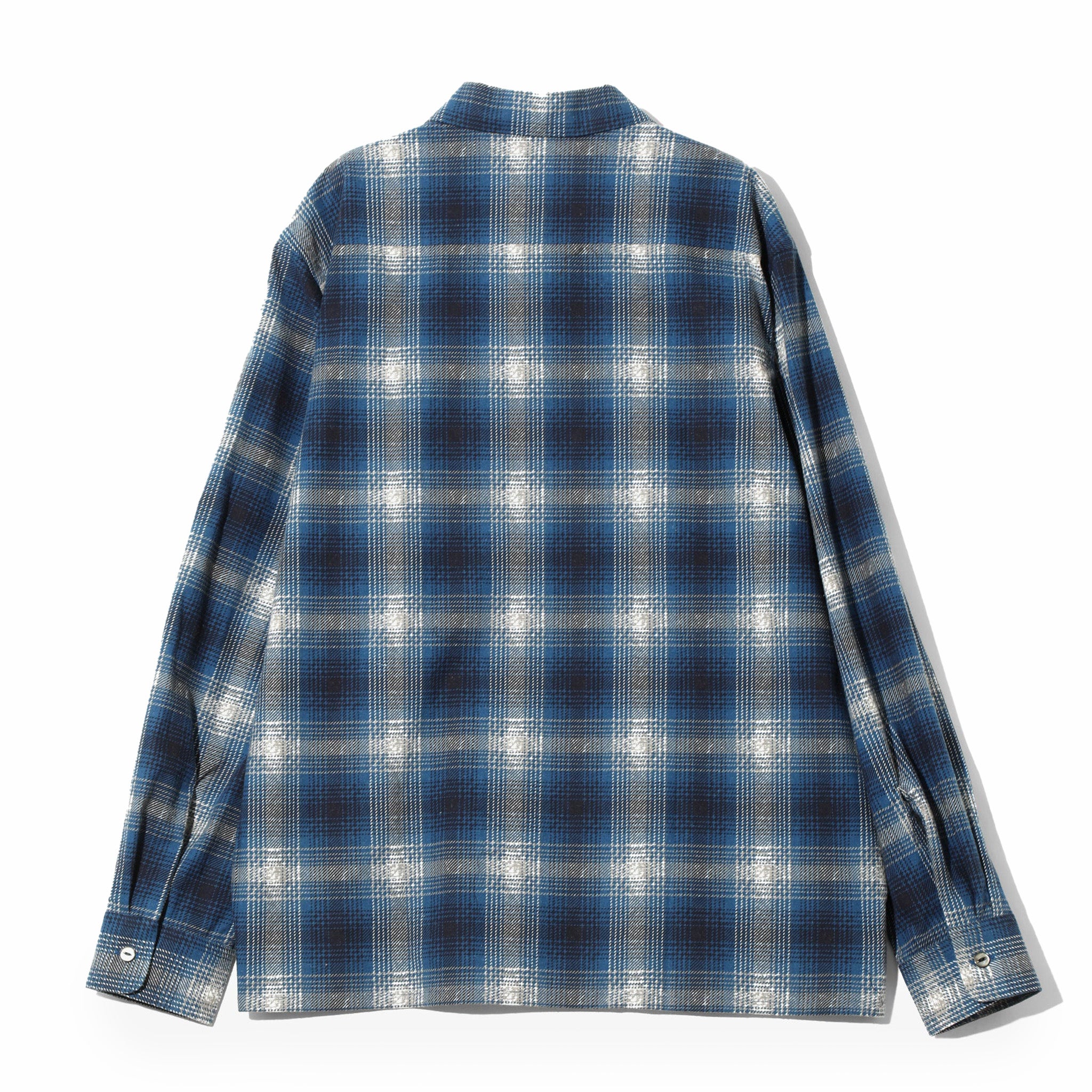 Needles One-Up Shirt - Printed Flannel / Plaid (Blue) – August