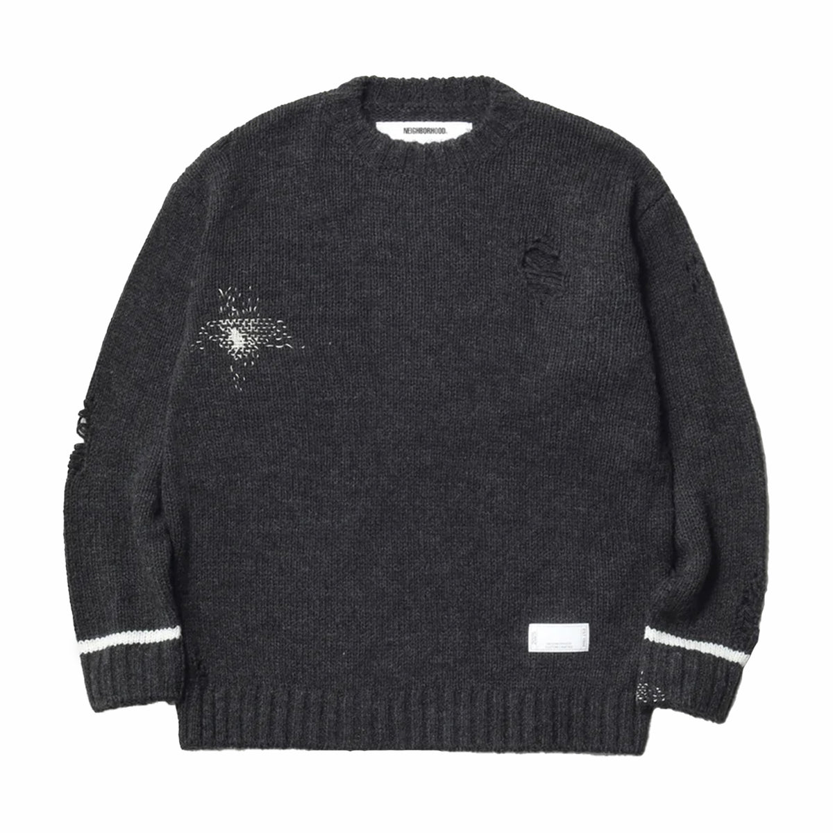 トップス Neighborhood 24SS SAVAGECREWNECK SWEATER Neighborhood Savage Crewneck Sweater (Charcoal) – August