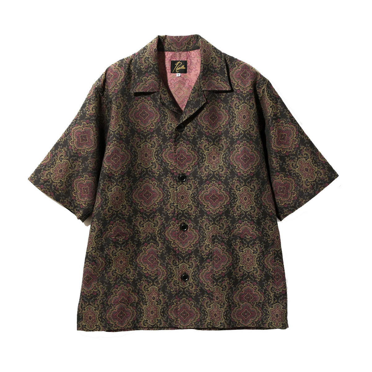 Needles Cabana Shirt - Black/Pink - C / PE Arabesque Jacquard