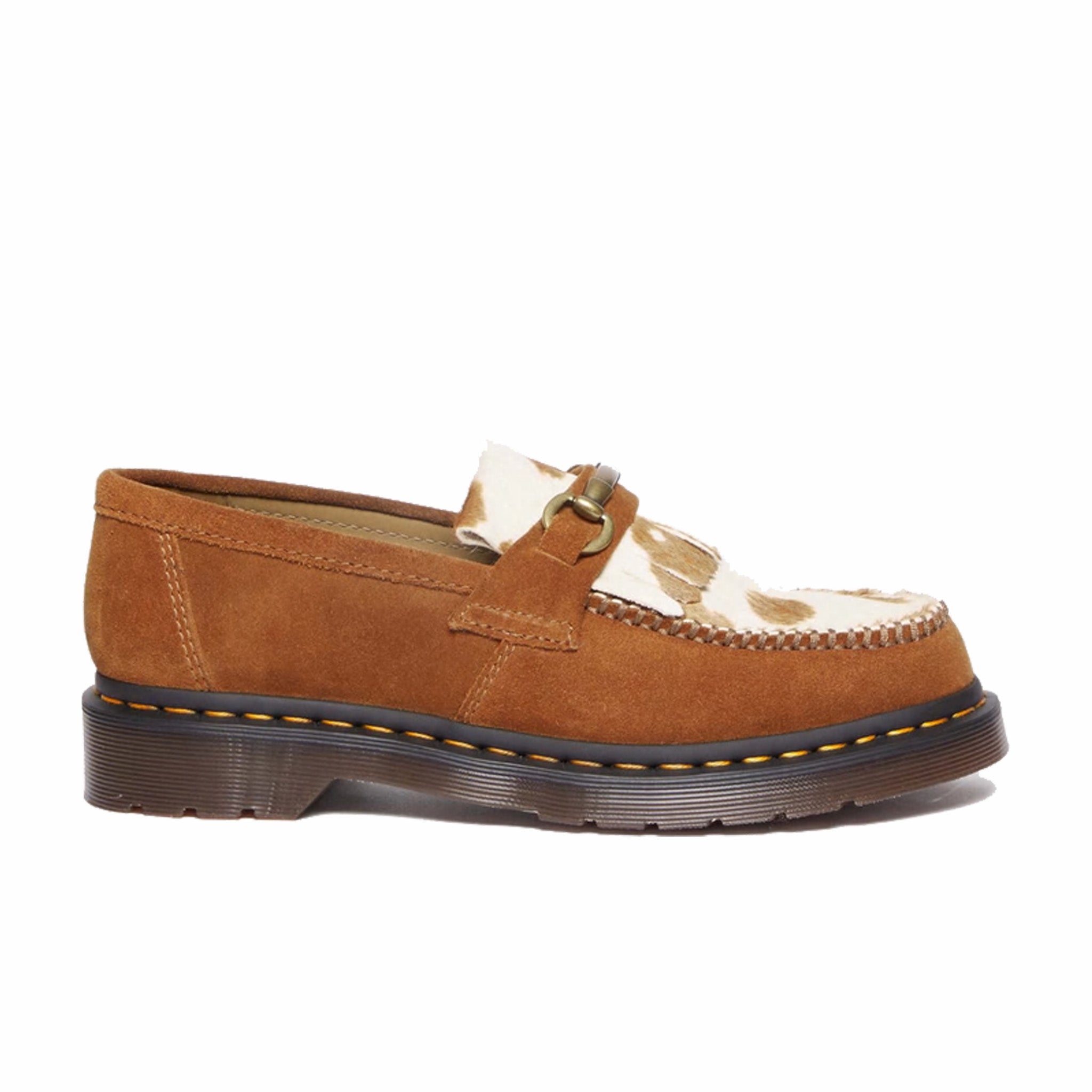 Dr. Martens Mens Adrian Snaffle Loafer (Pecan Brown/Jersey Cow Print)
