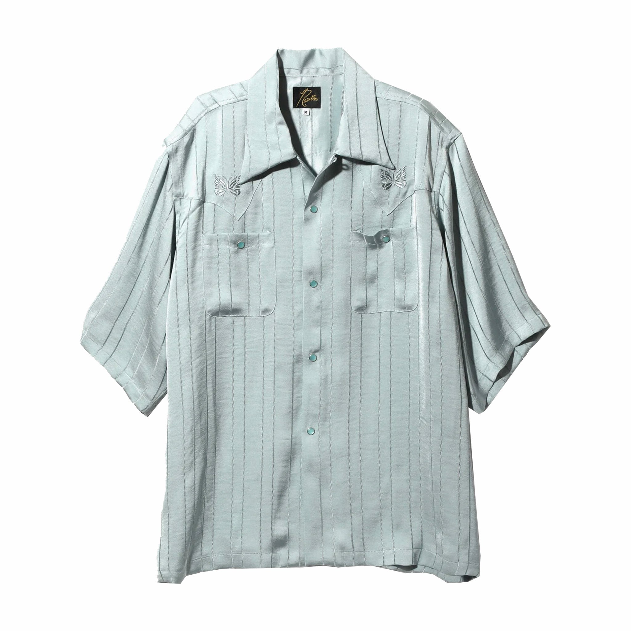 Needles S/S Cowboy One-Up Shirt (CU/PE Georgette/Blue)