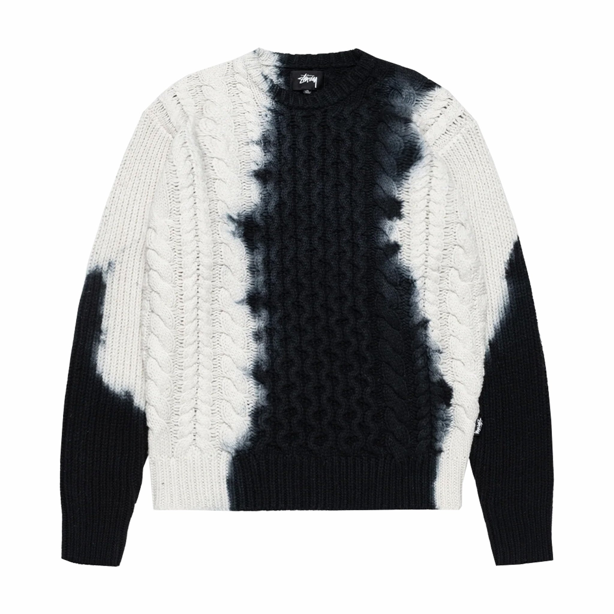 Stüssy Tie Dye Fisherman Sweater (Black) – August