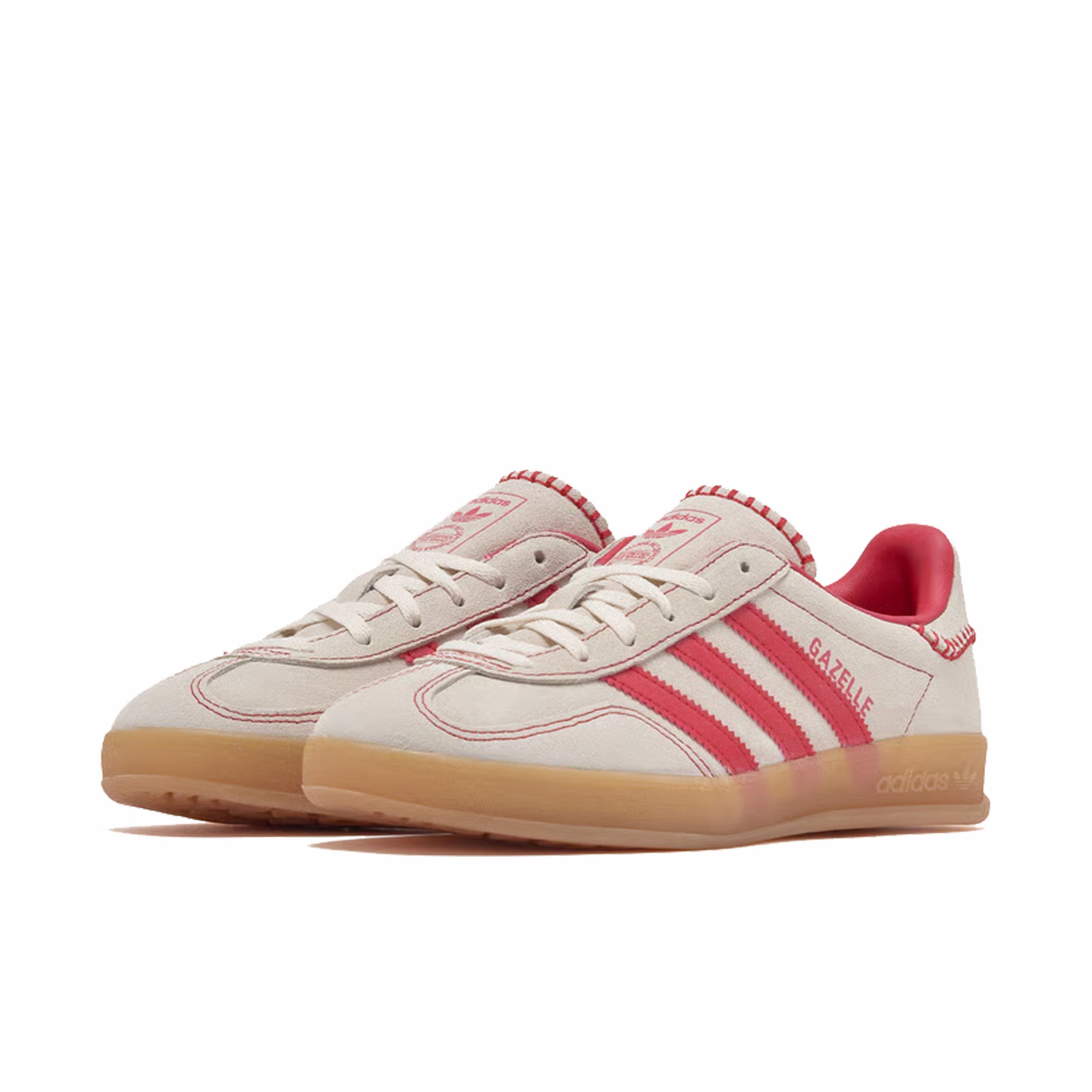 Adidas Women's Gazelle Indoor (Beige/Better Scarlet/Cream White