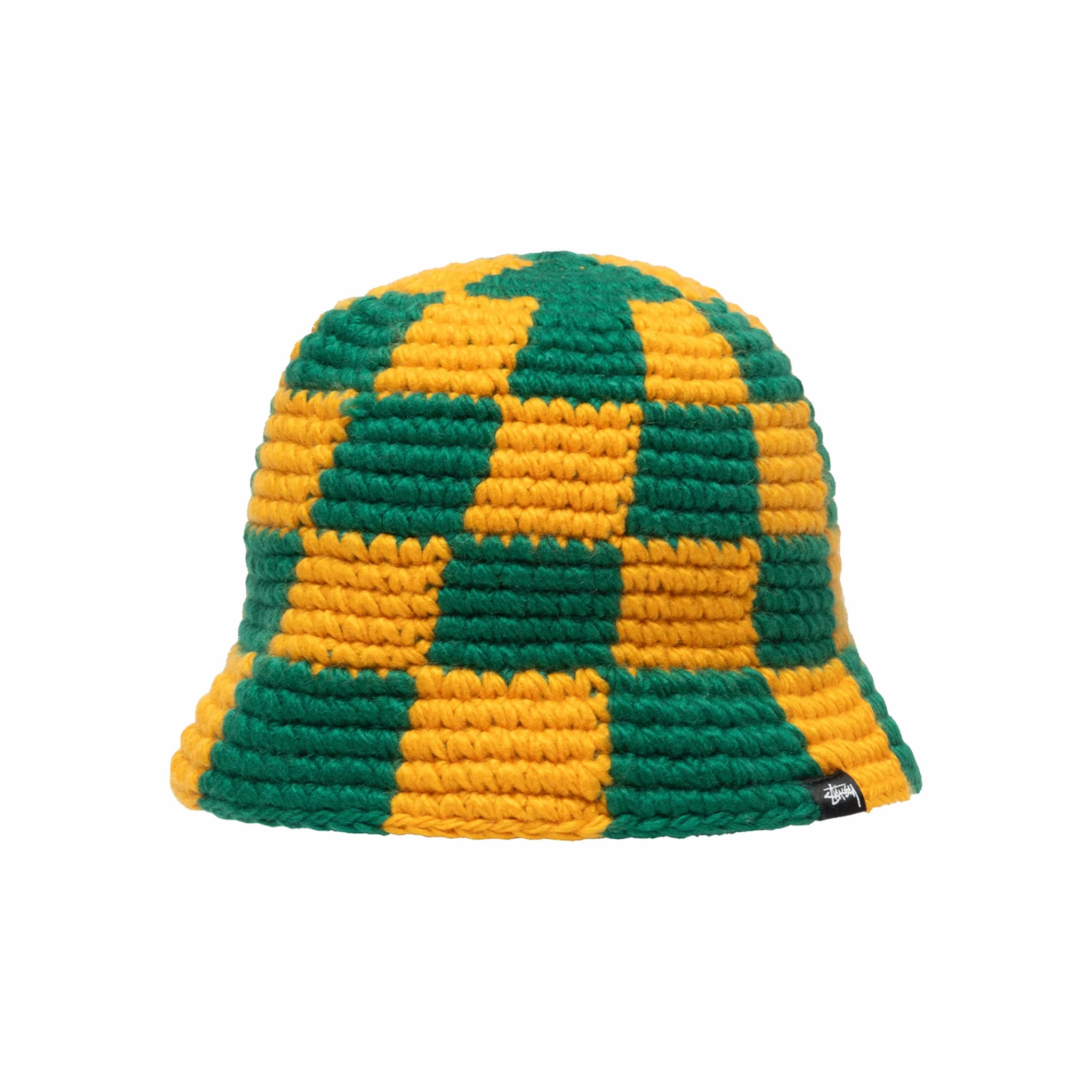 Stüssy Checker Knit Bucket Hat (Evergreen) – August