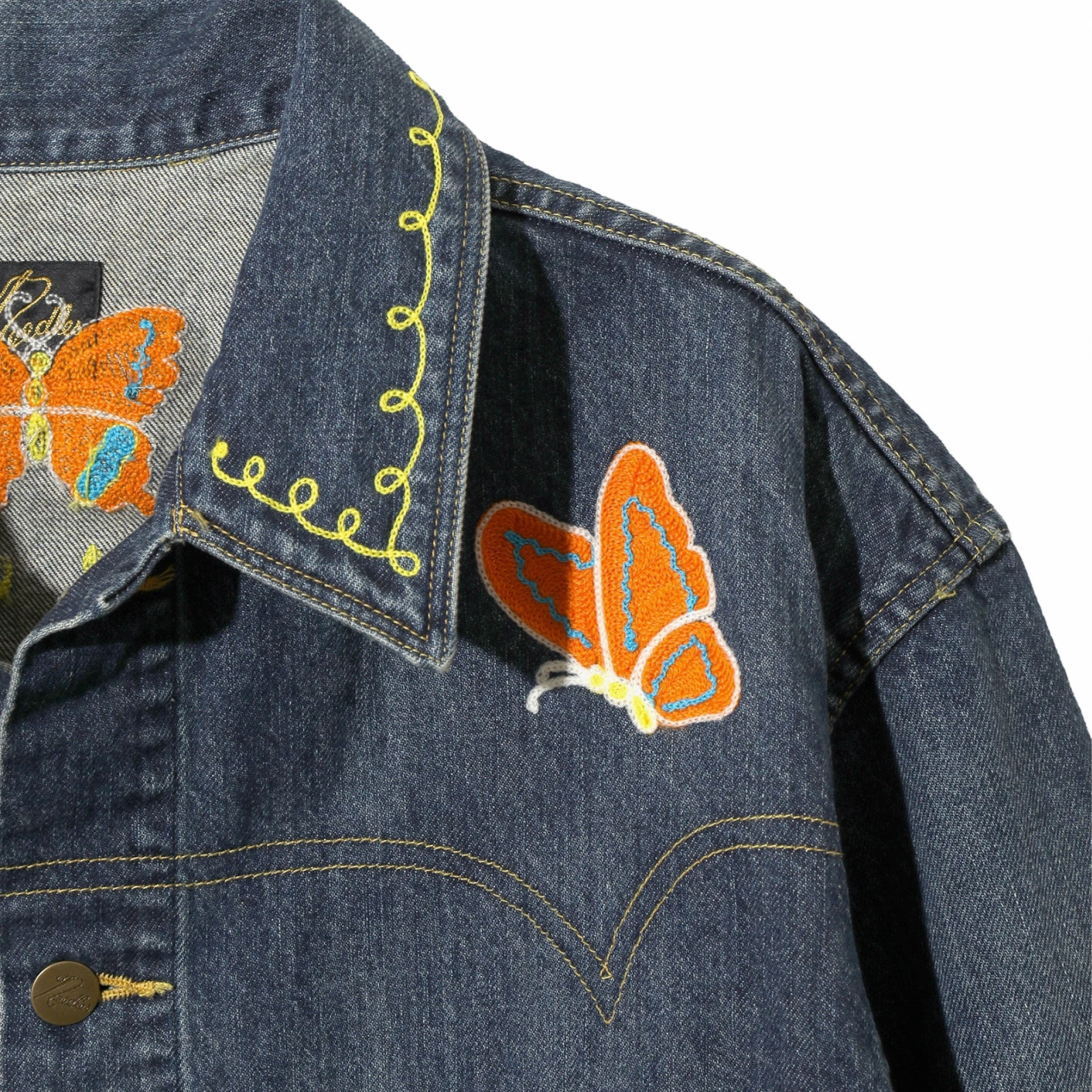 Needles Papillon Emb. Jean Jacket - 12oz Denim (Indigo) – August