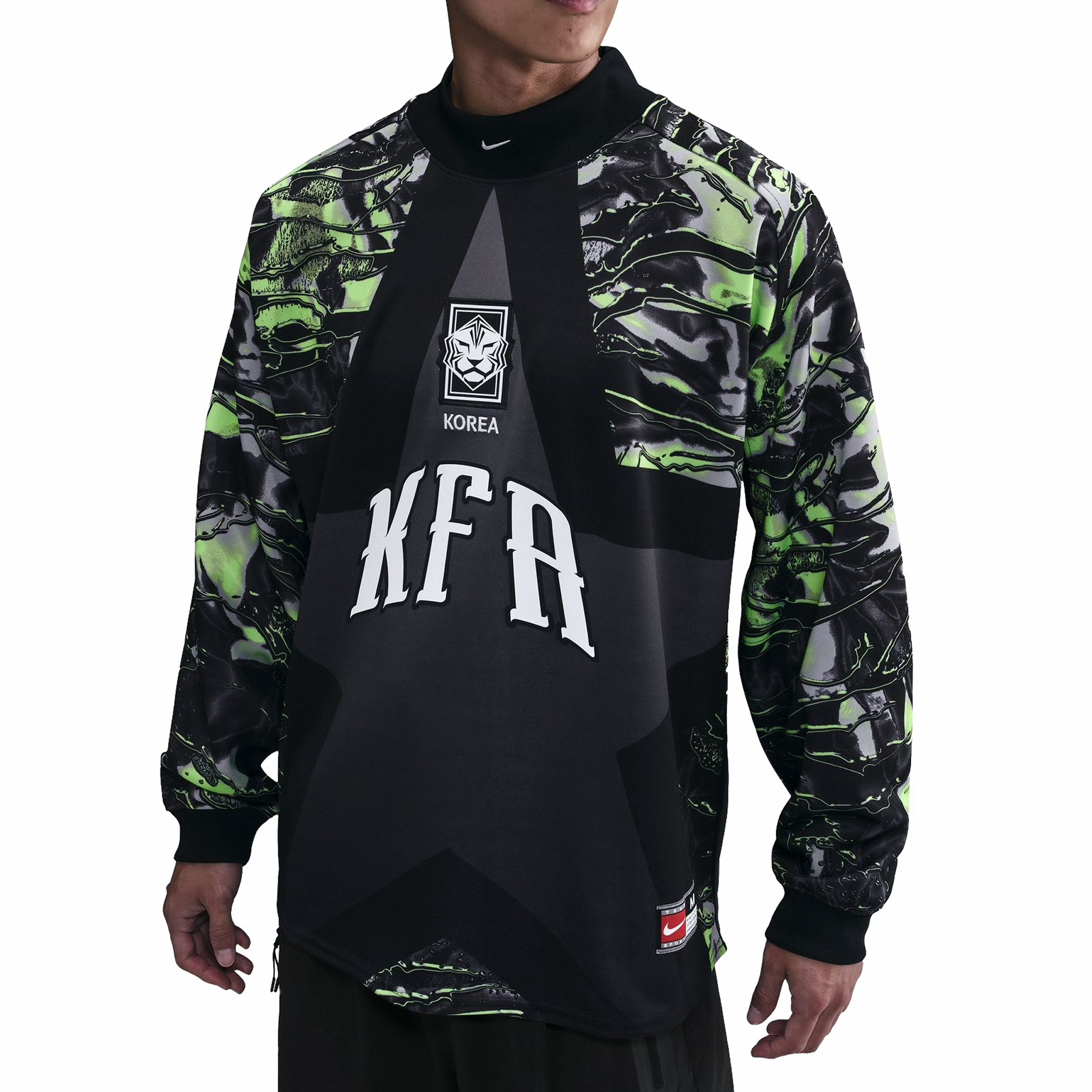 Nike Men's Korea Authentic Goalkeeper Soccer Shirt (Black/Black
