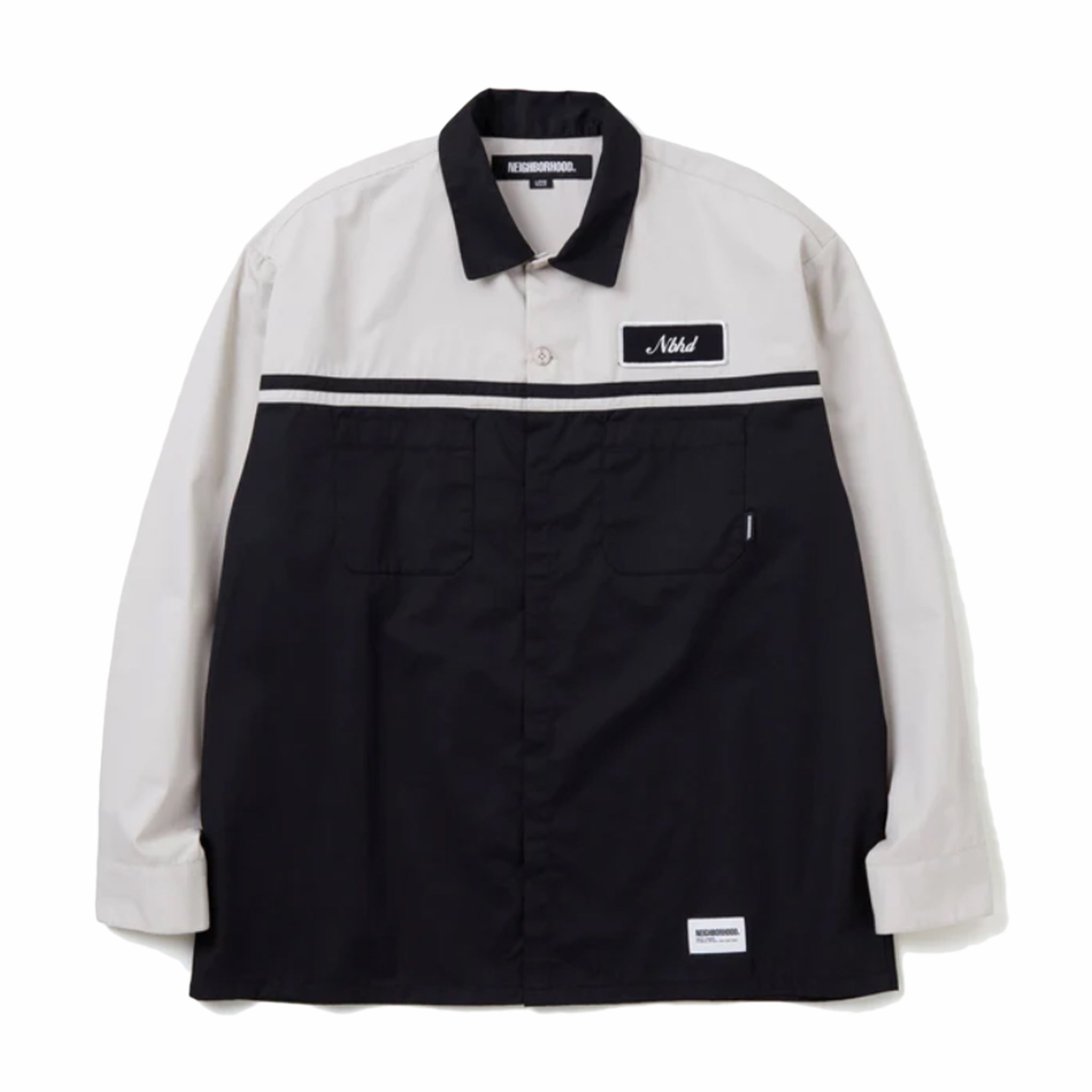 Neighborhood Two Tone Workshirt LS (Black/Beige)