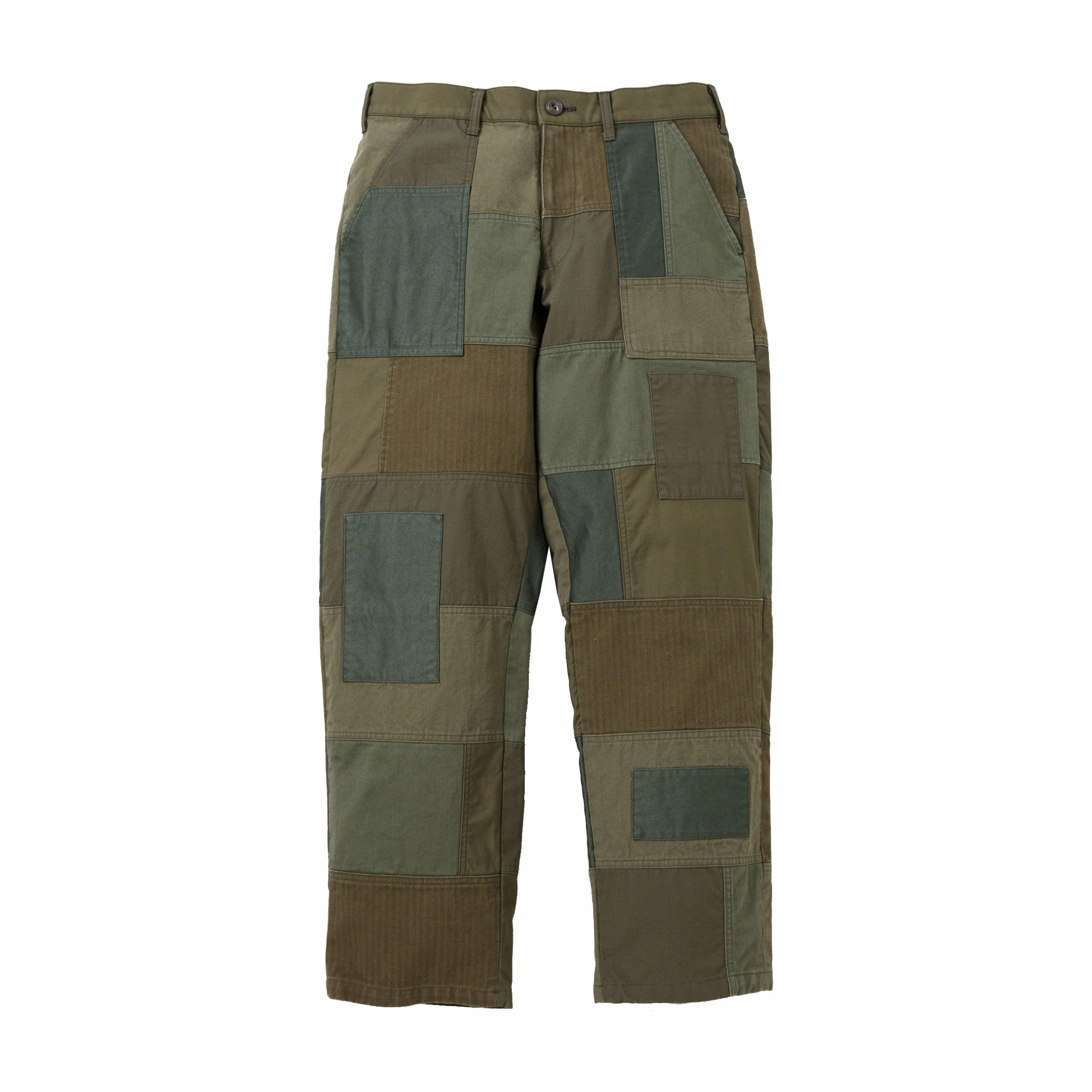 Neighborhood Patchwork Pants (Olive Drab) – August