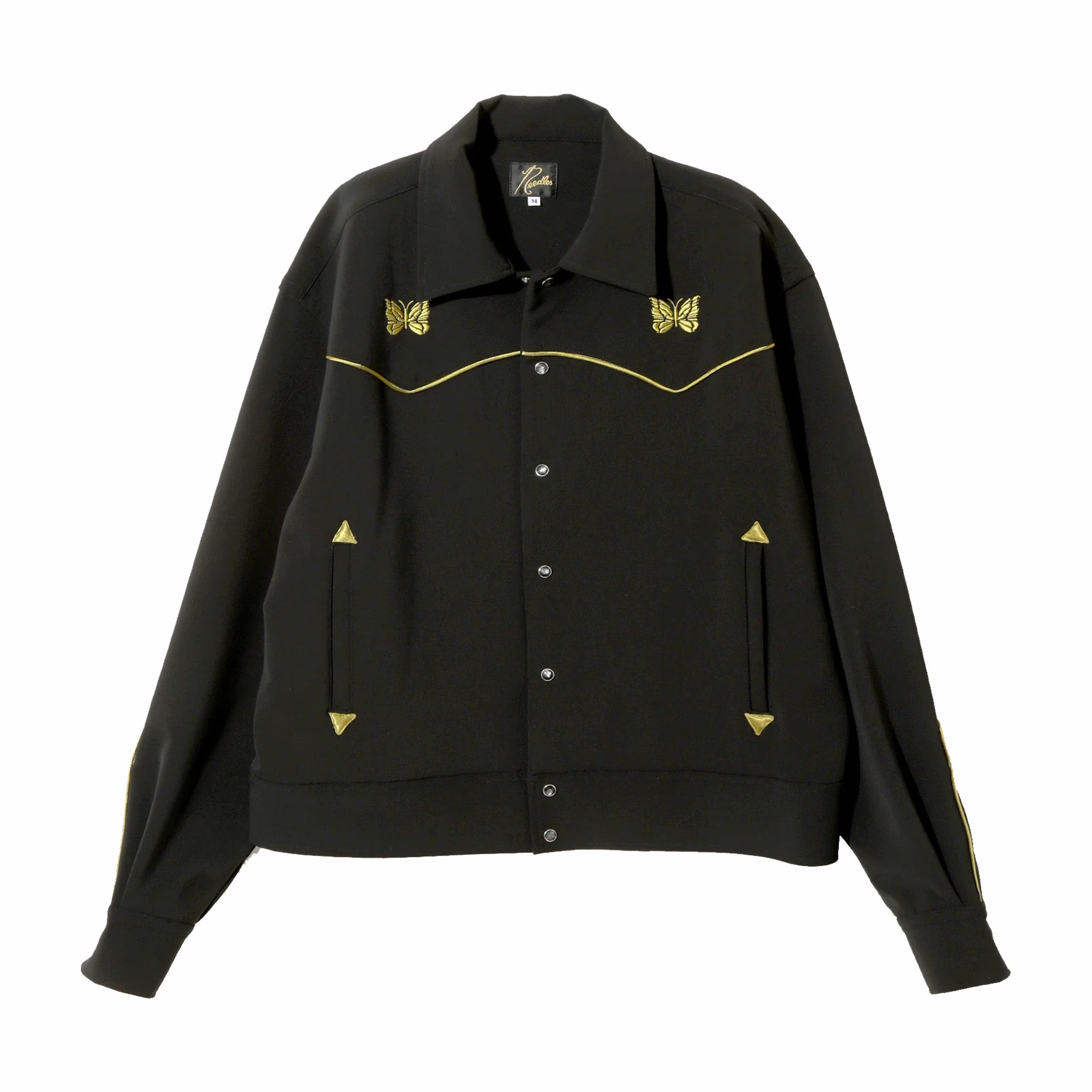 Needles Piping Cowboy Jacket - PE/PU Double Cloth (Black)