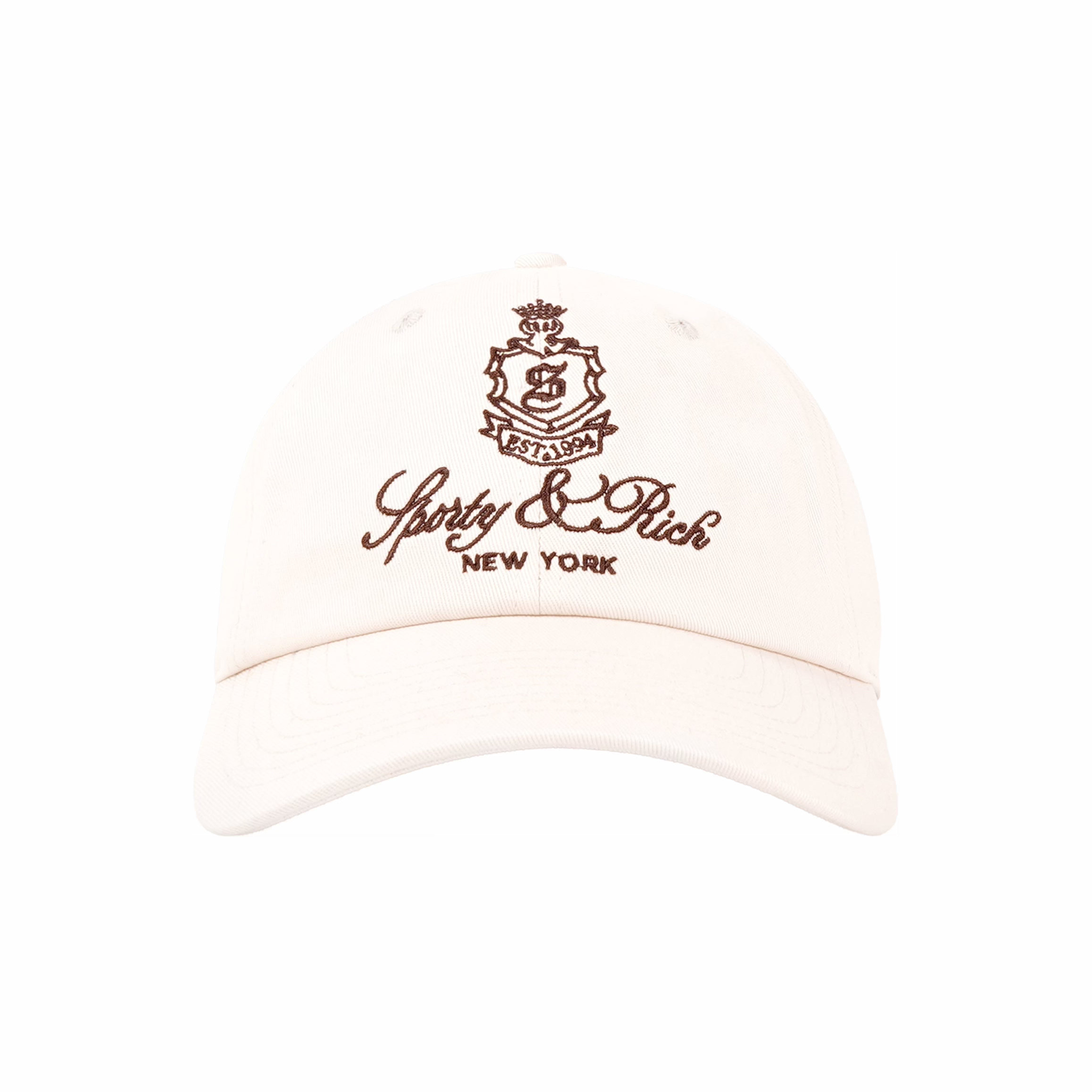 Sporty & Rich White Hat Sporty & Rich Crown Tennis Hat (White/Forest) – August main image 3