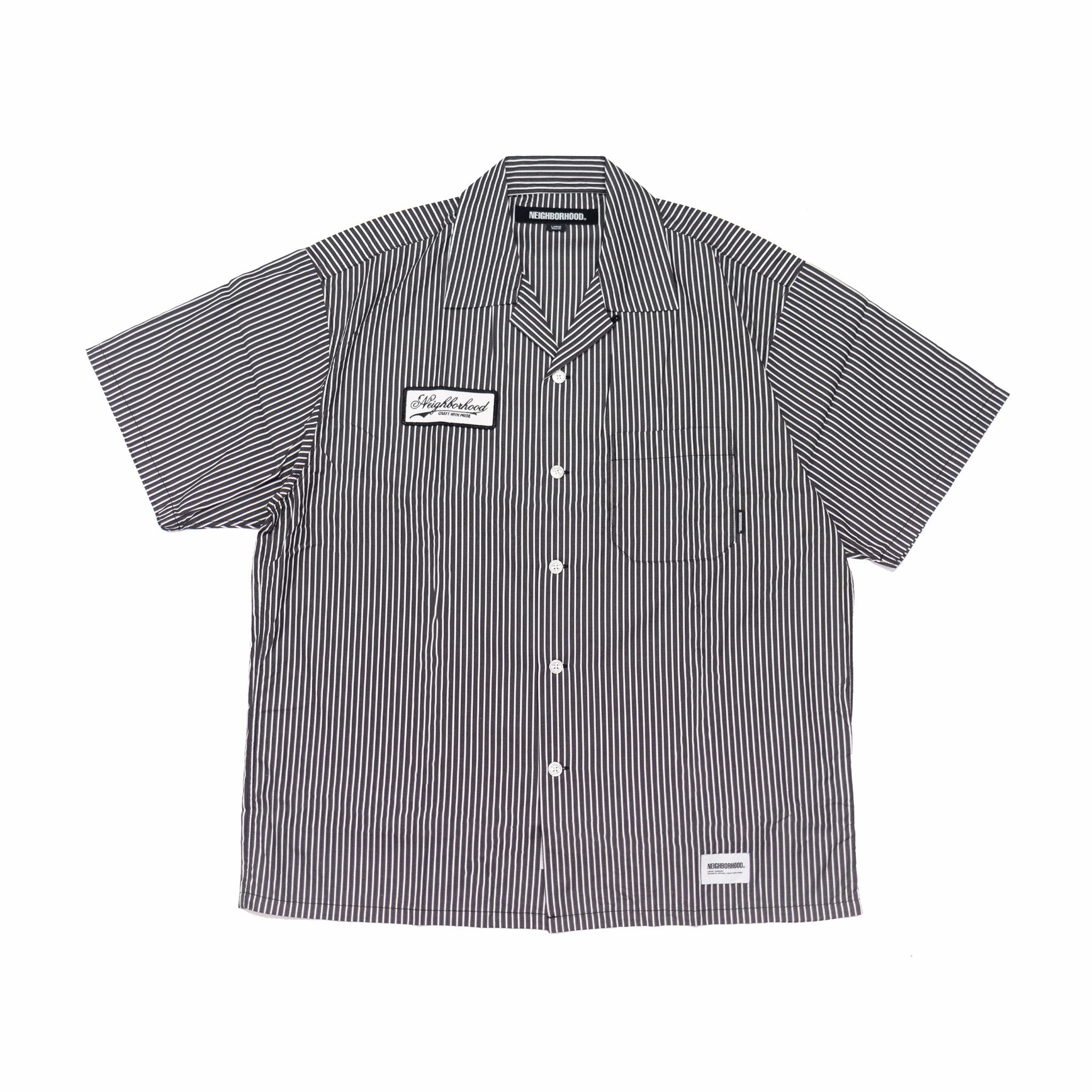 Neighborhood Stripe Work Shirt SS (Black)