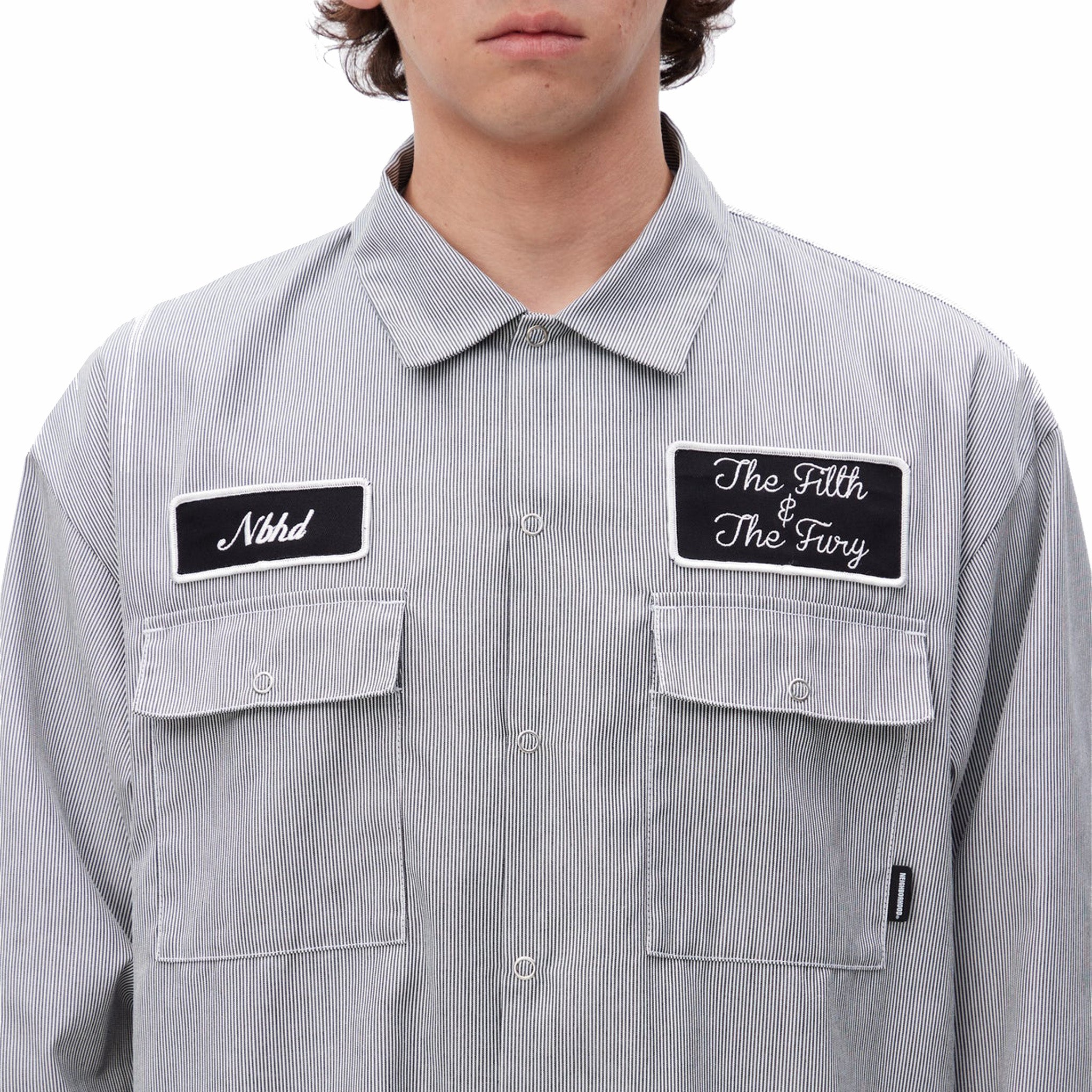 Neighborhood Stripe Work Shirt LS (Blue)