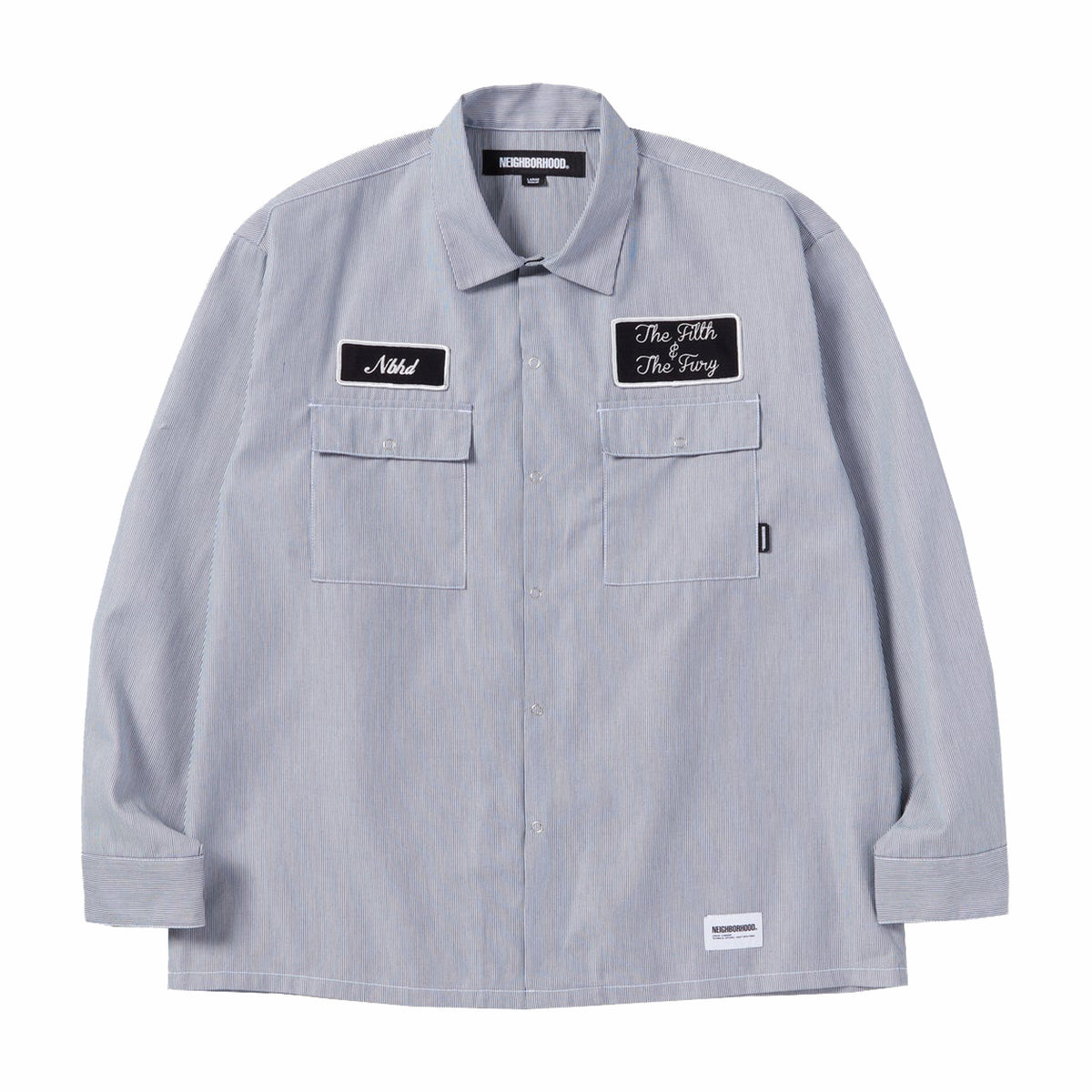 Neighborhood Stripe Work Shirt LS (Blue) – August