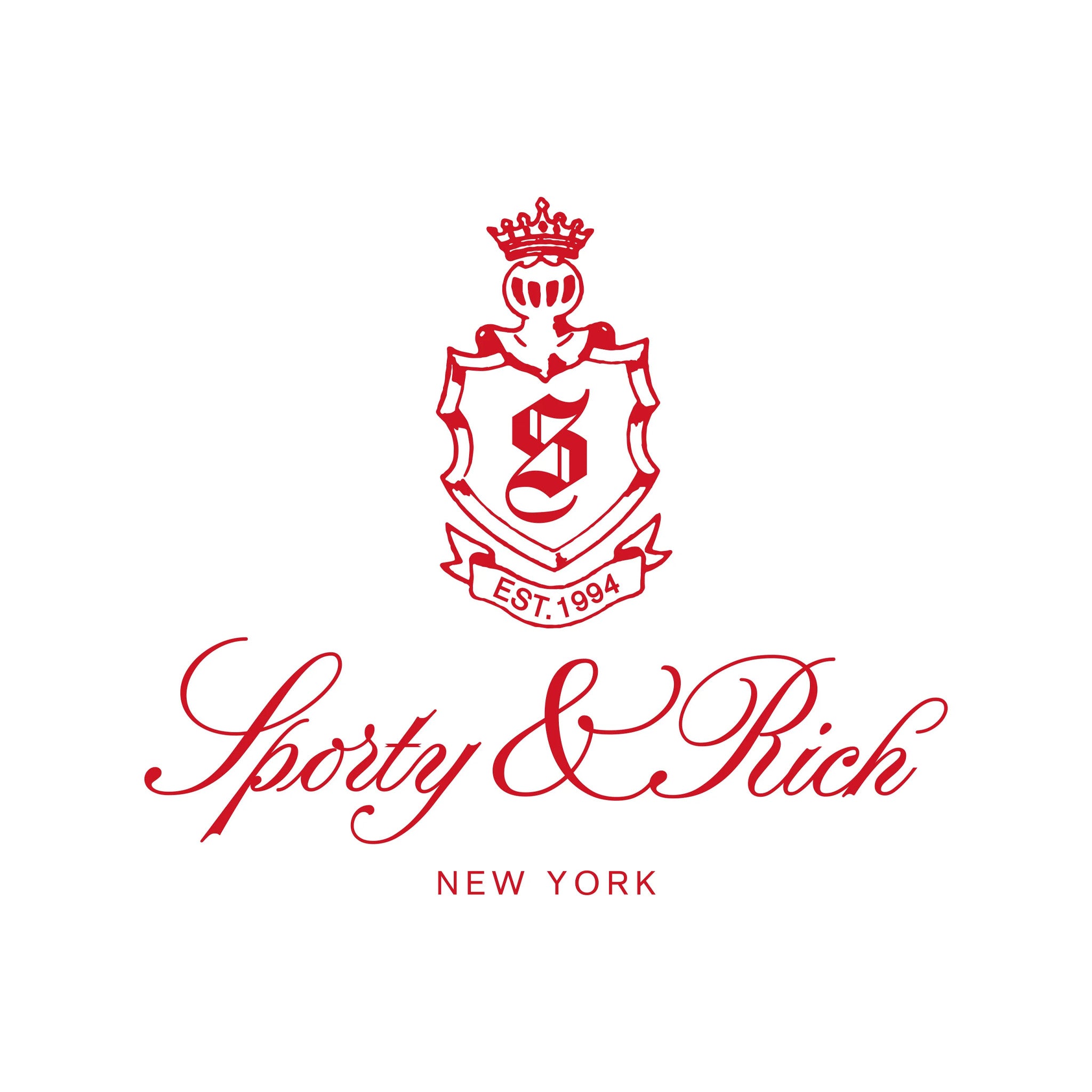 Sporty & Rich Women's Vendome Ringer Tee (White/Fire Red) – August