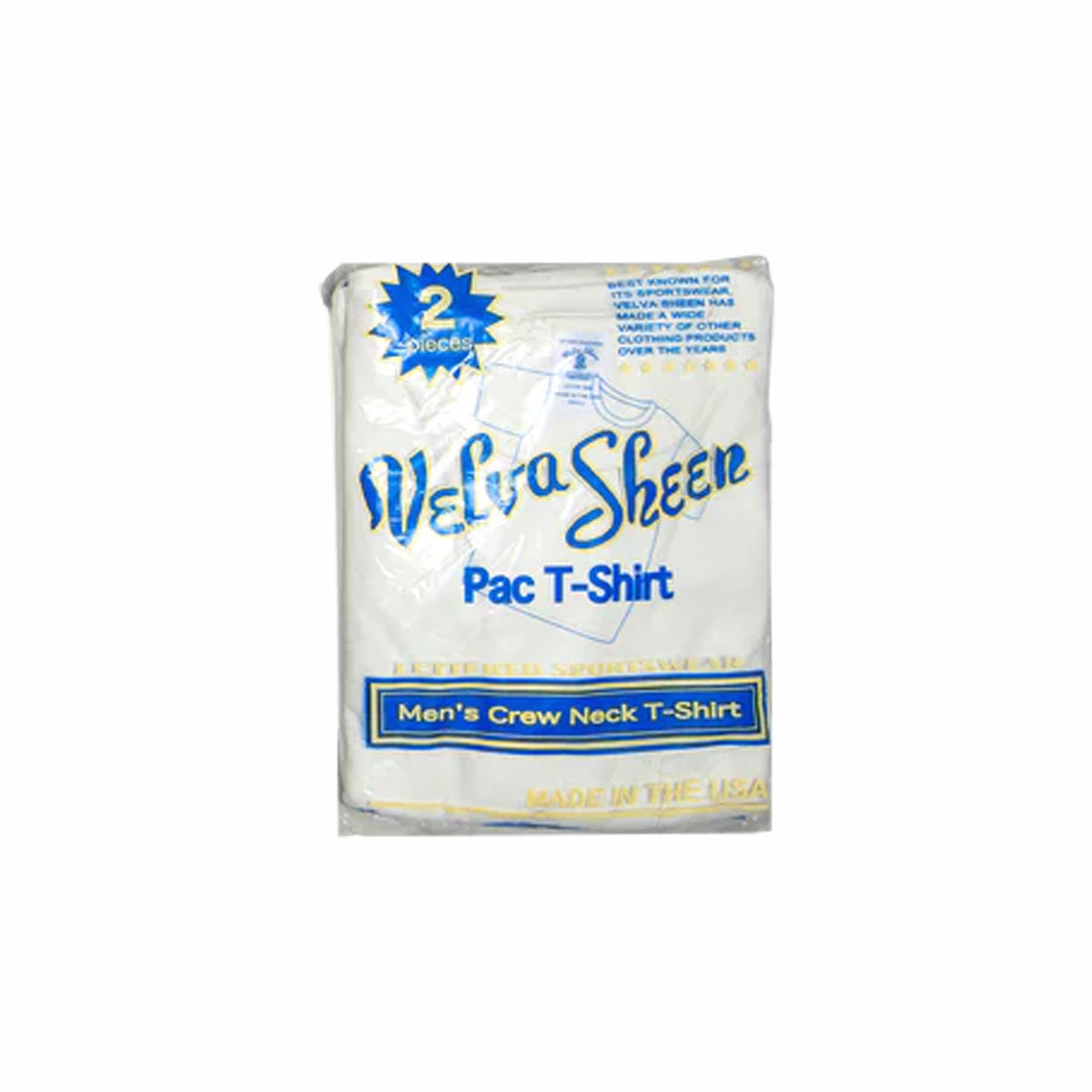 Velva Sheen Short Sleeve Crew Neck Tee Shirt Pac (White) – August