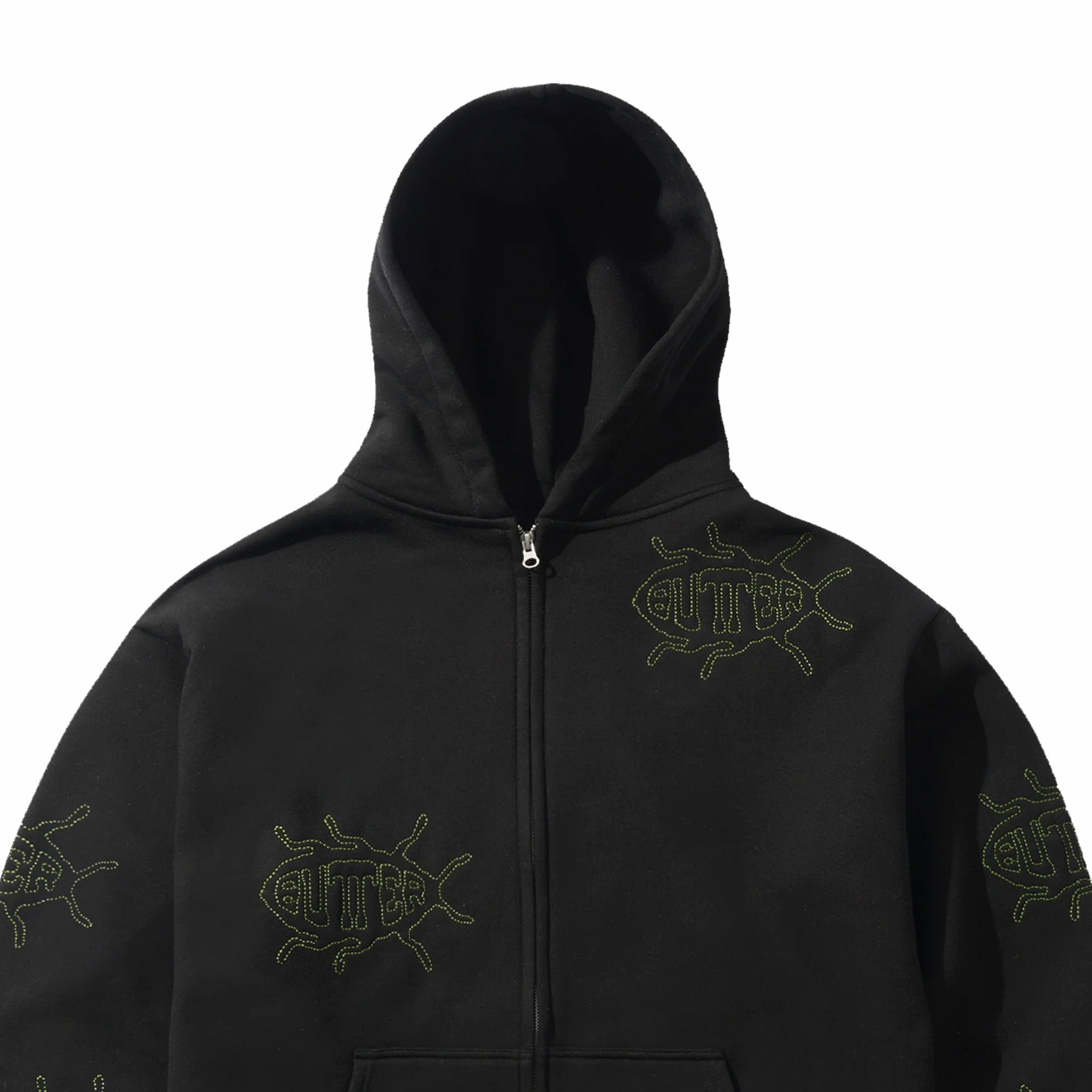 Butter Goods Roach Zip-Thru Hoodie (Black) – August