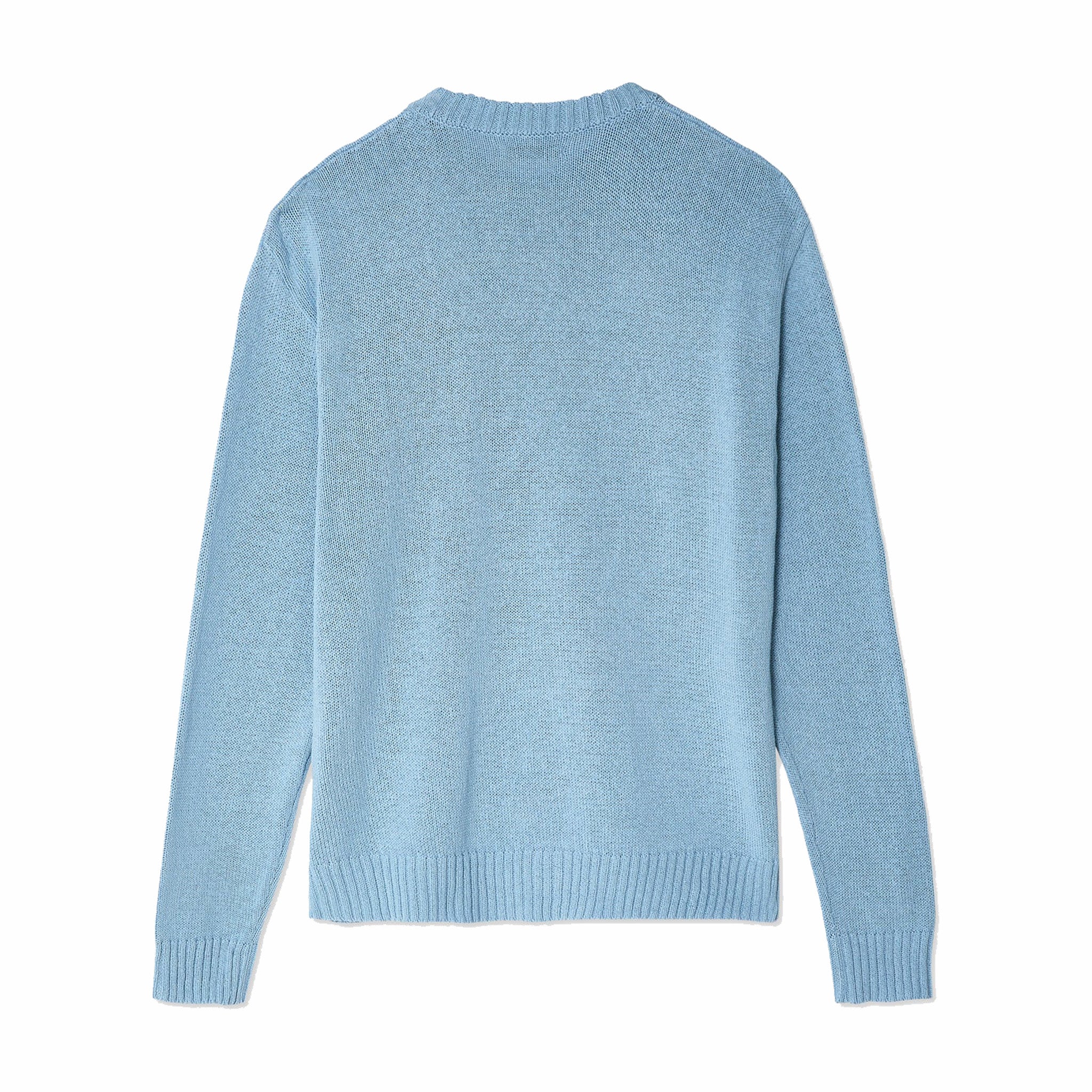 Sky High Farm Recycled Cotton Intarsia Knit Sweater Blue