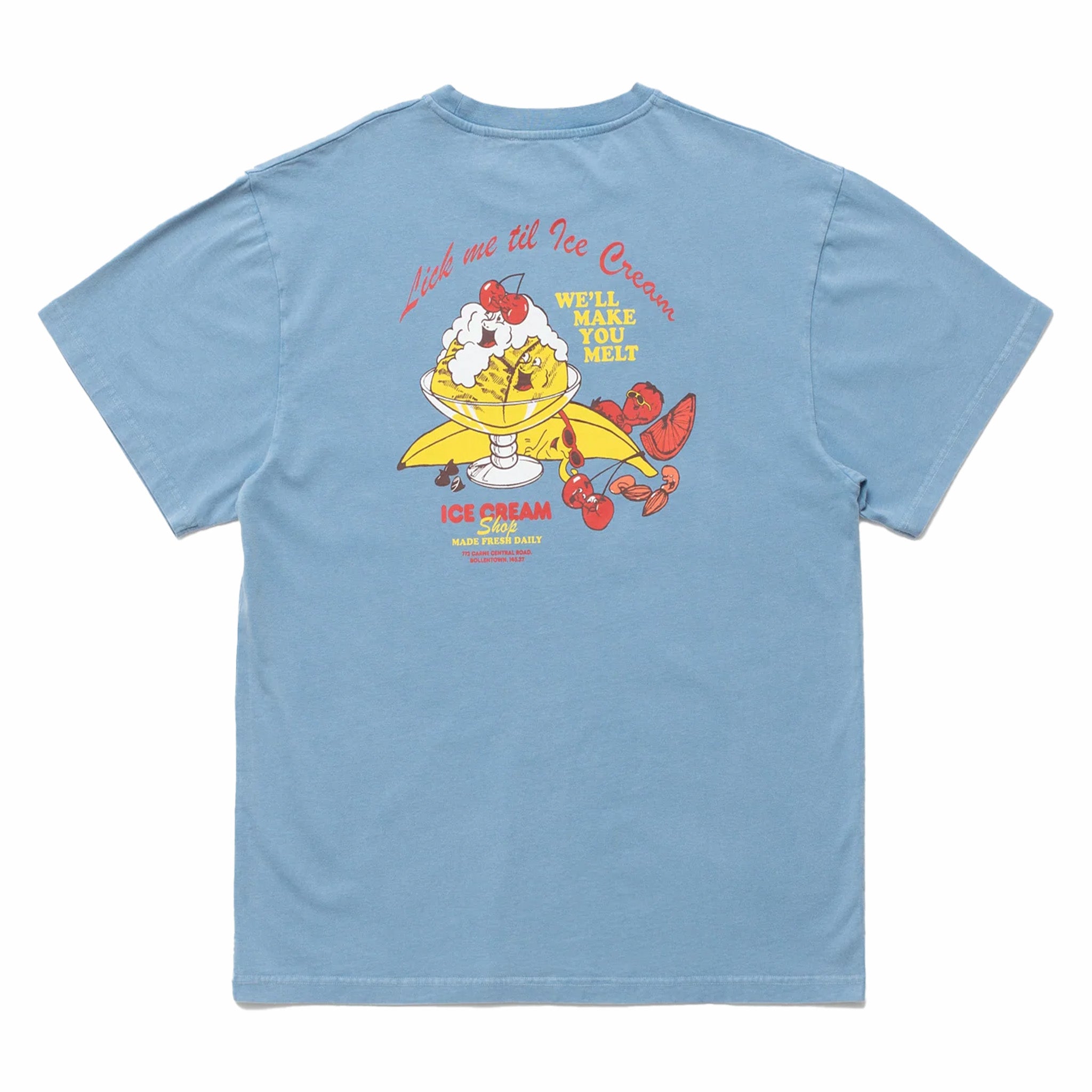 Carne Bollente Lick Me T-Shirt (Off Blue) - August Shop