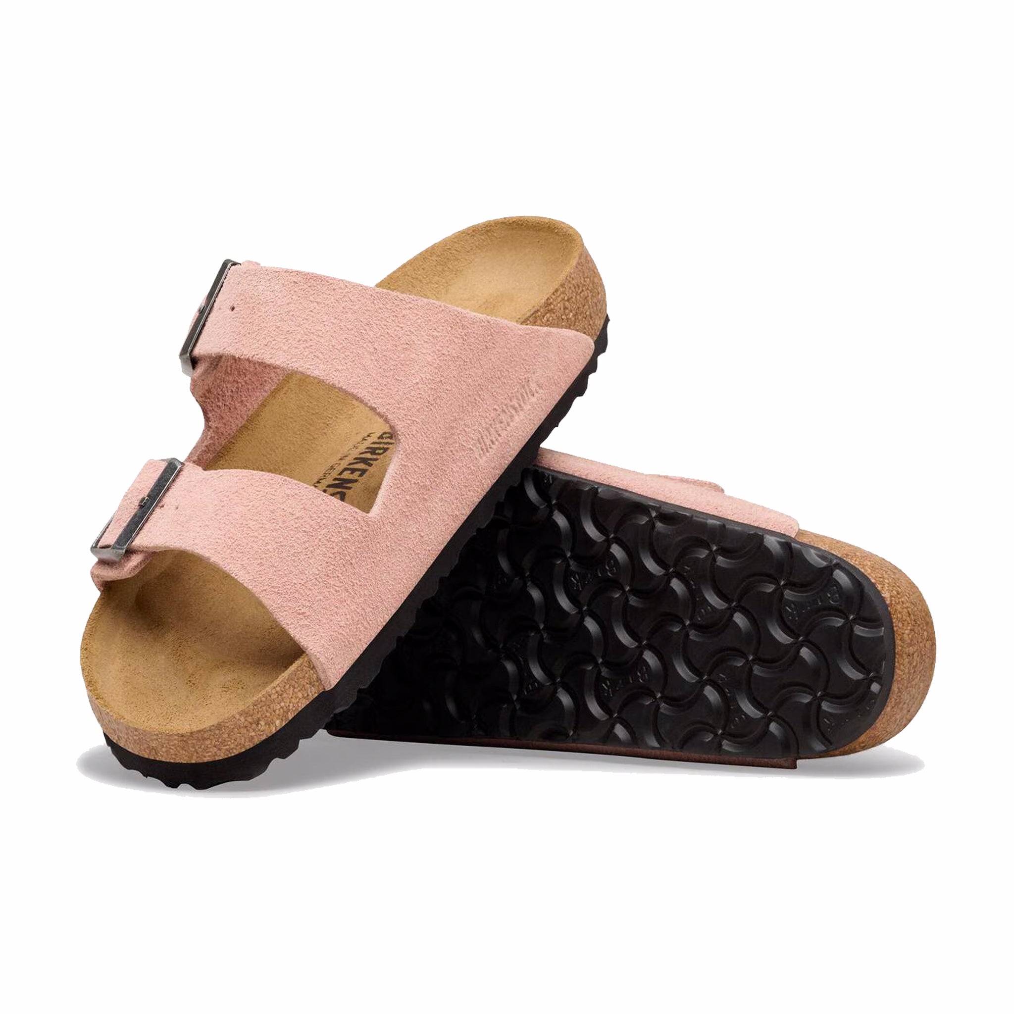 Birkenstock Women's Arizona Suede Leather - Regular (Pink Clay) - August Shop