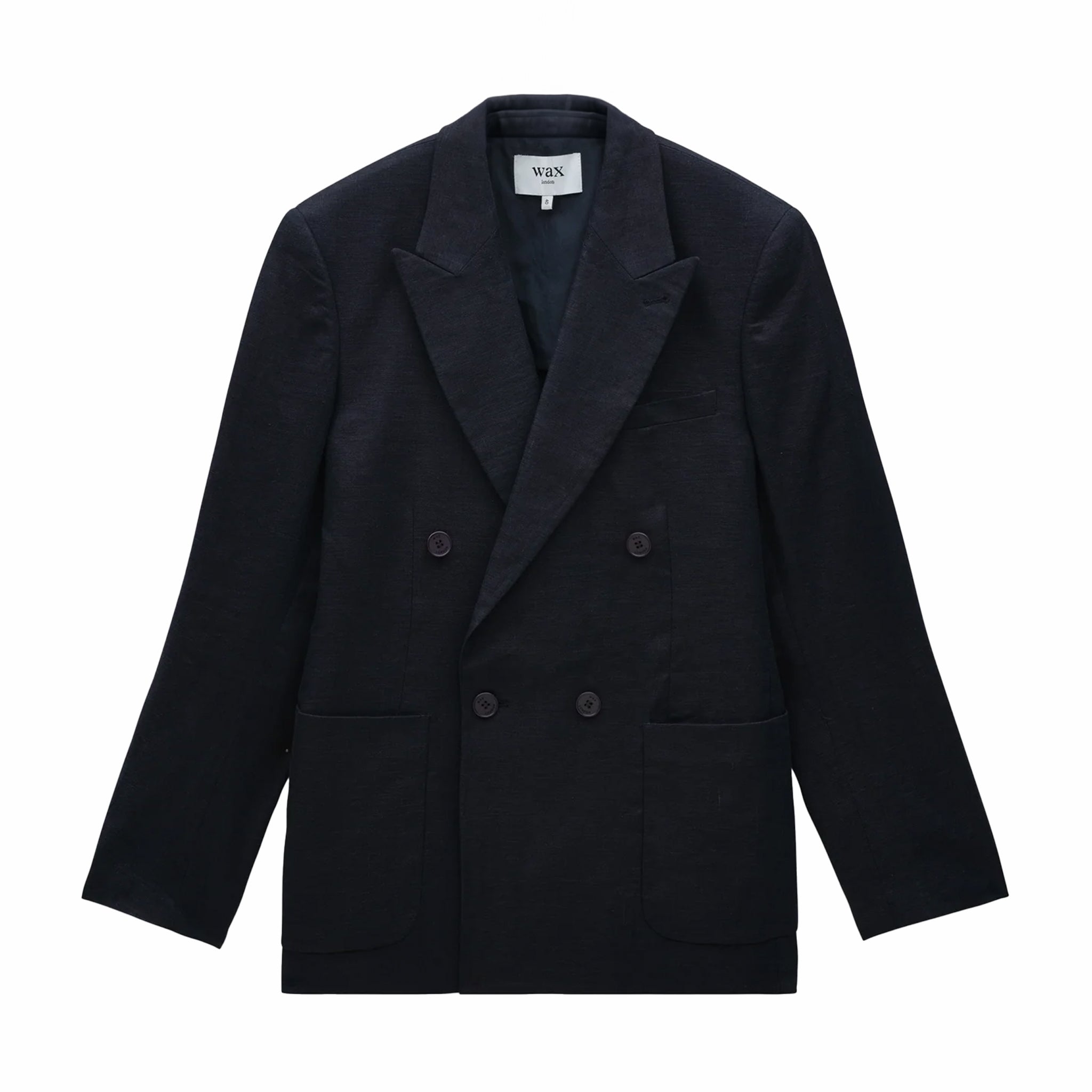 Wax London Vigo Blazer - Linen (Navy) - August Shop