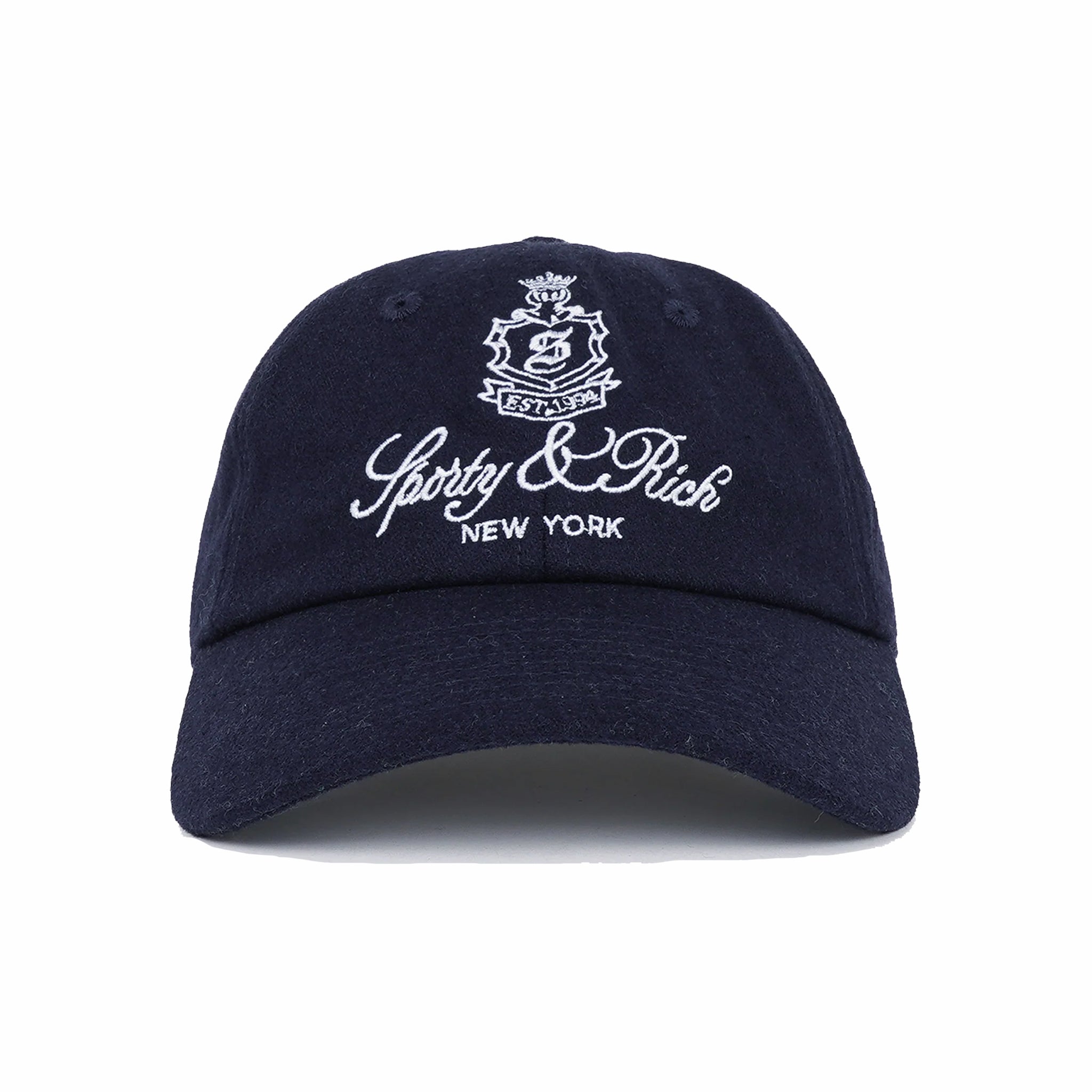 Sporty &amp; Rich Vendome Wool Hat (Dark Navy)