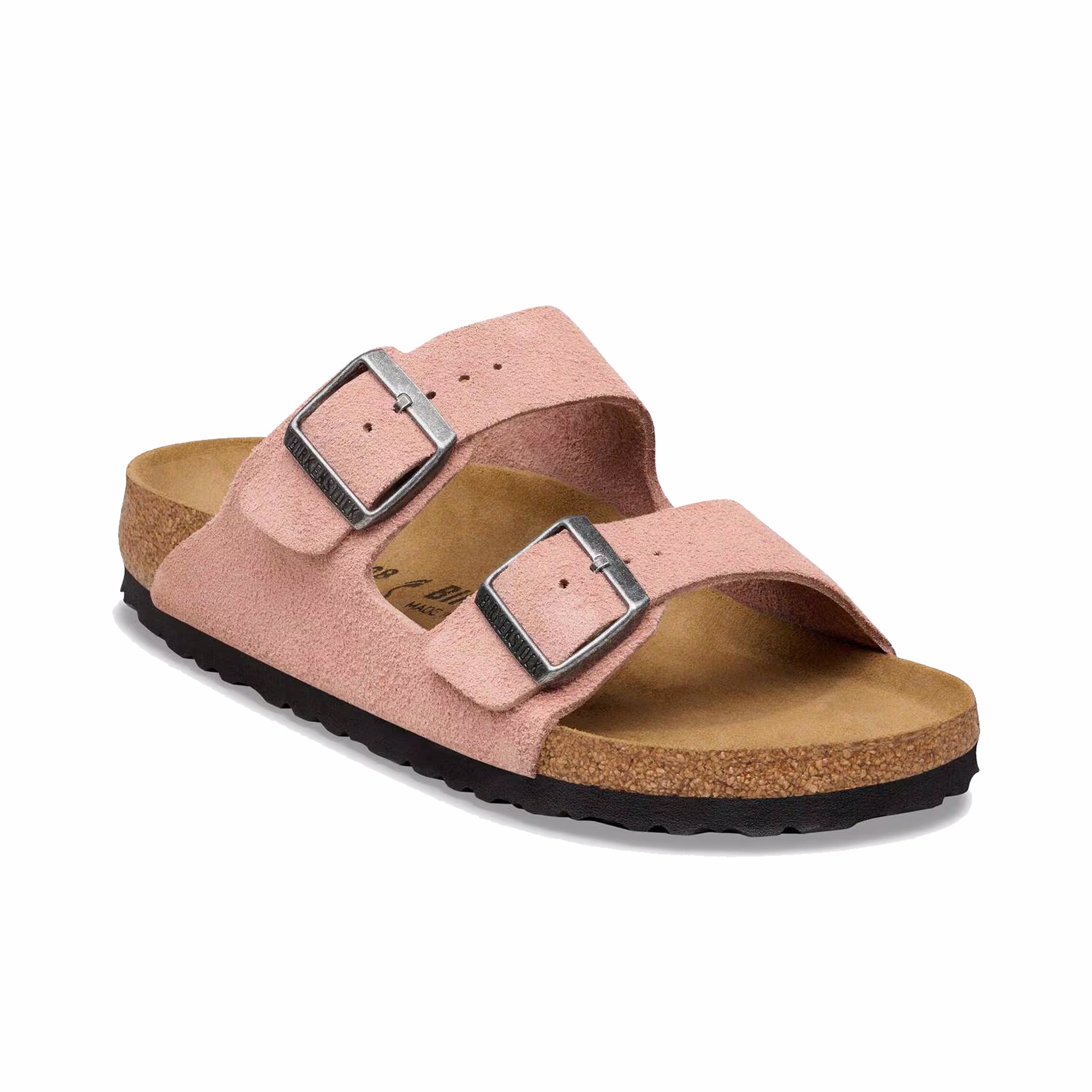 Birkenstock Women's Arizona Suede Leather - Regular (Pink Clay) - August Shop