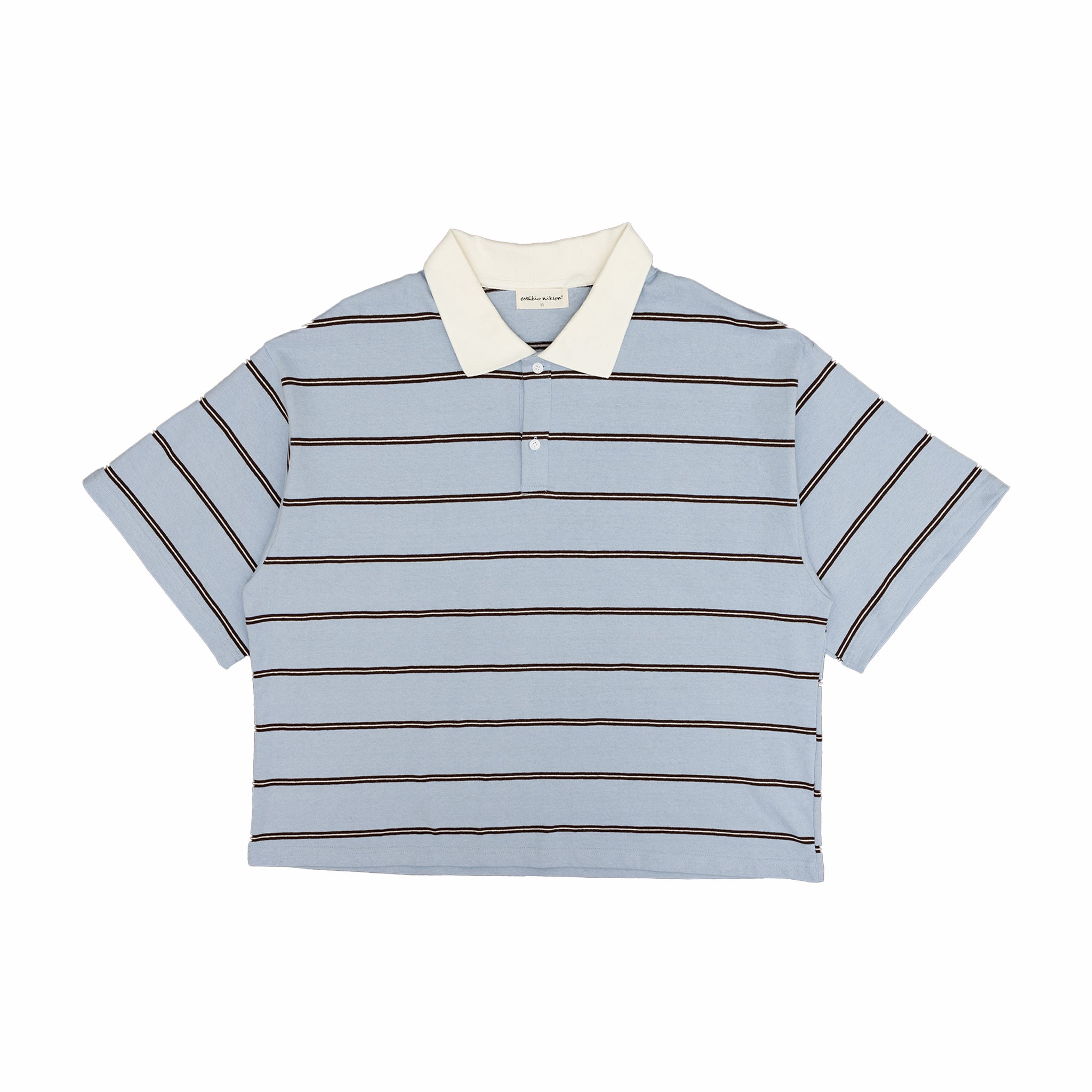 Estudio Niksen Boxy Jersey Polo (Light Blue) - August Shop