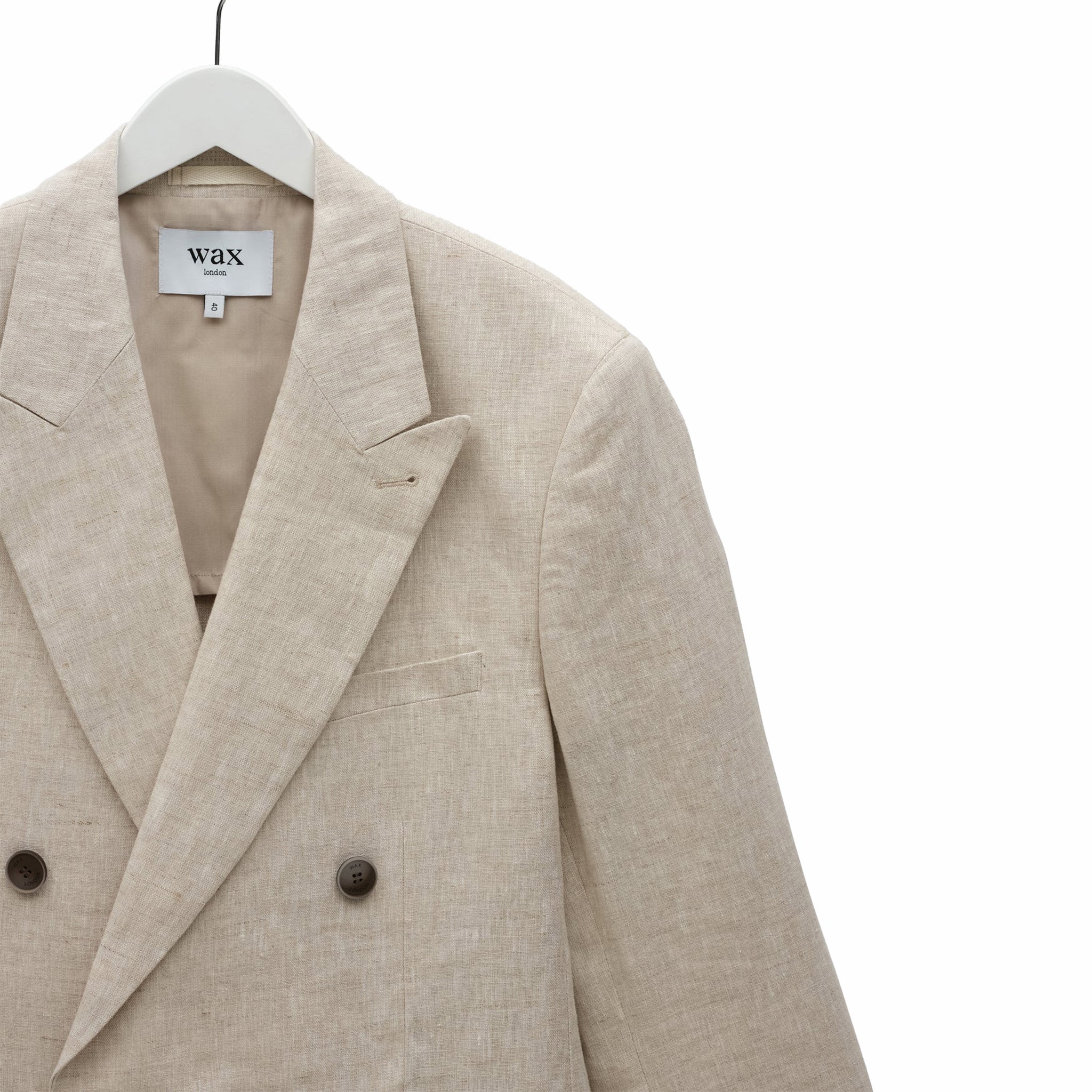 Wax London Vigo Blazer - Linen (Natural) - August Shop