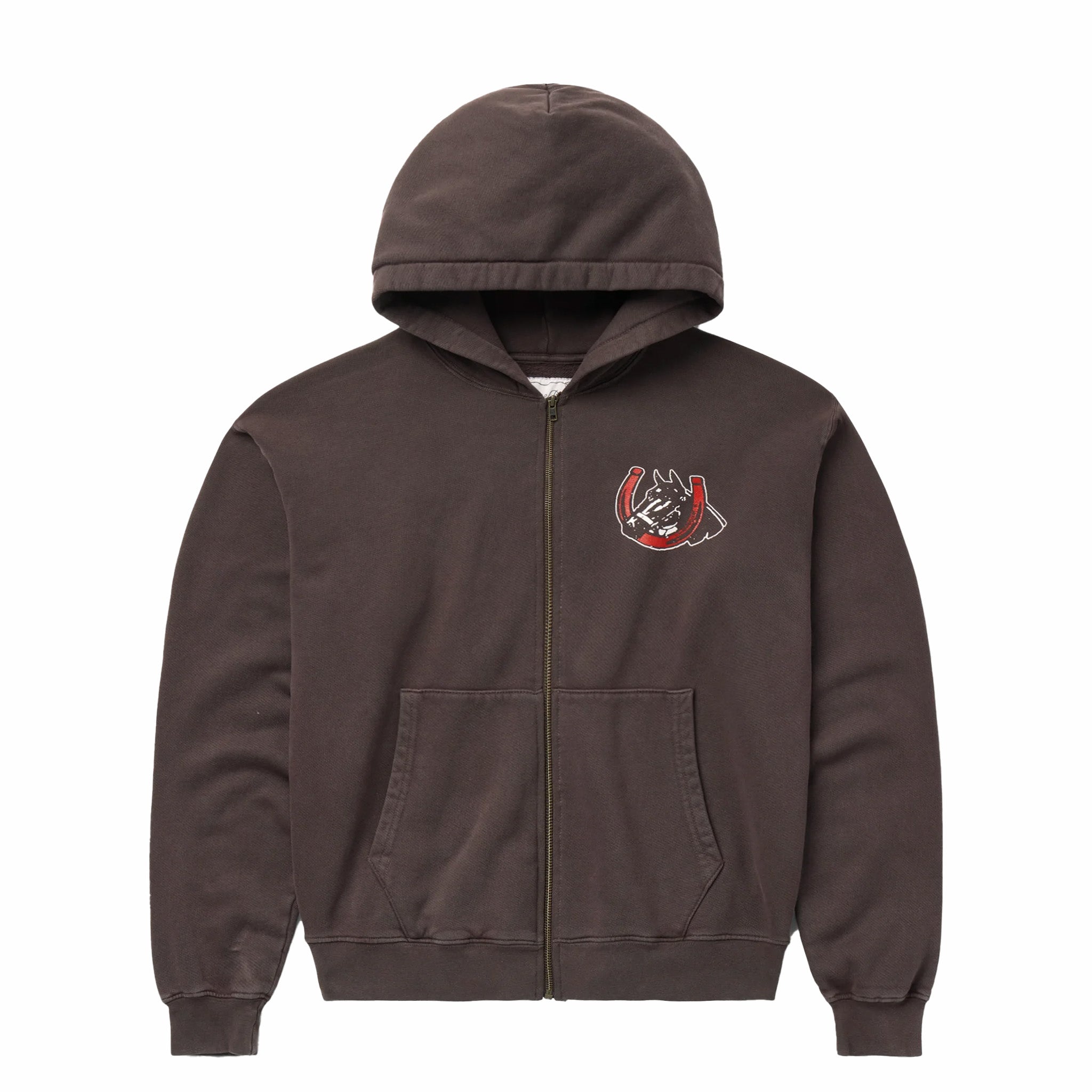 One Of These Days Valley Riders Zip Hoodie (Sun Faded Washed Brown) - August Shop