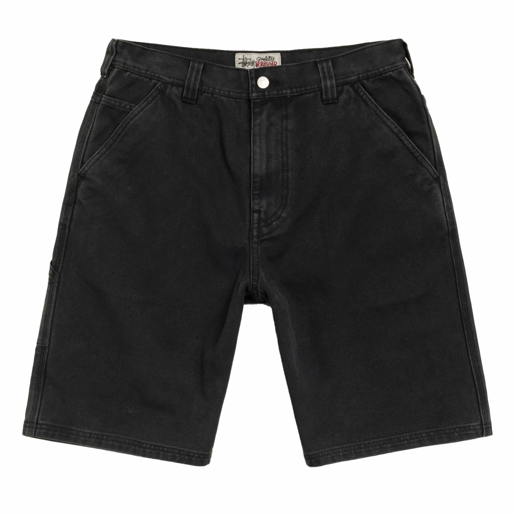 Stüssy Work Short Washed Canvas (Black) - August Shop