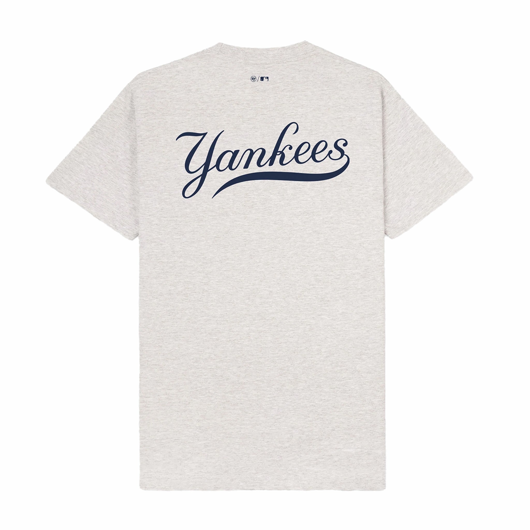 Sporty &amp; Rich Men's Yankees Curve T-Shirt (Heather Grey/Navy) - August Shop