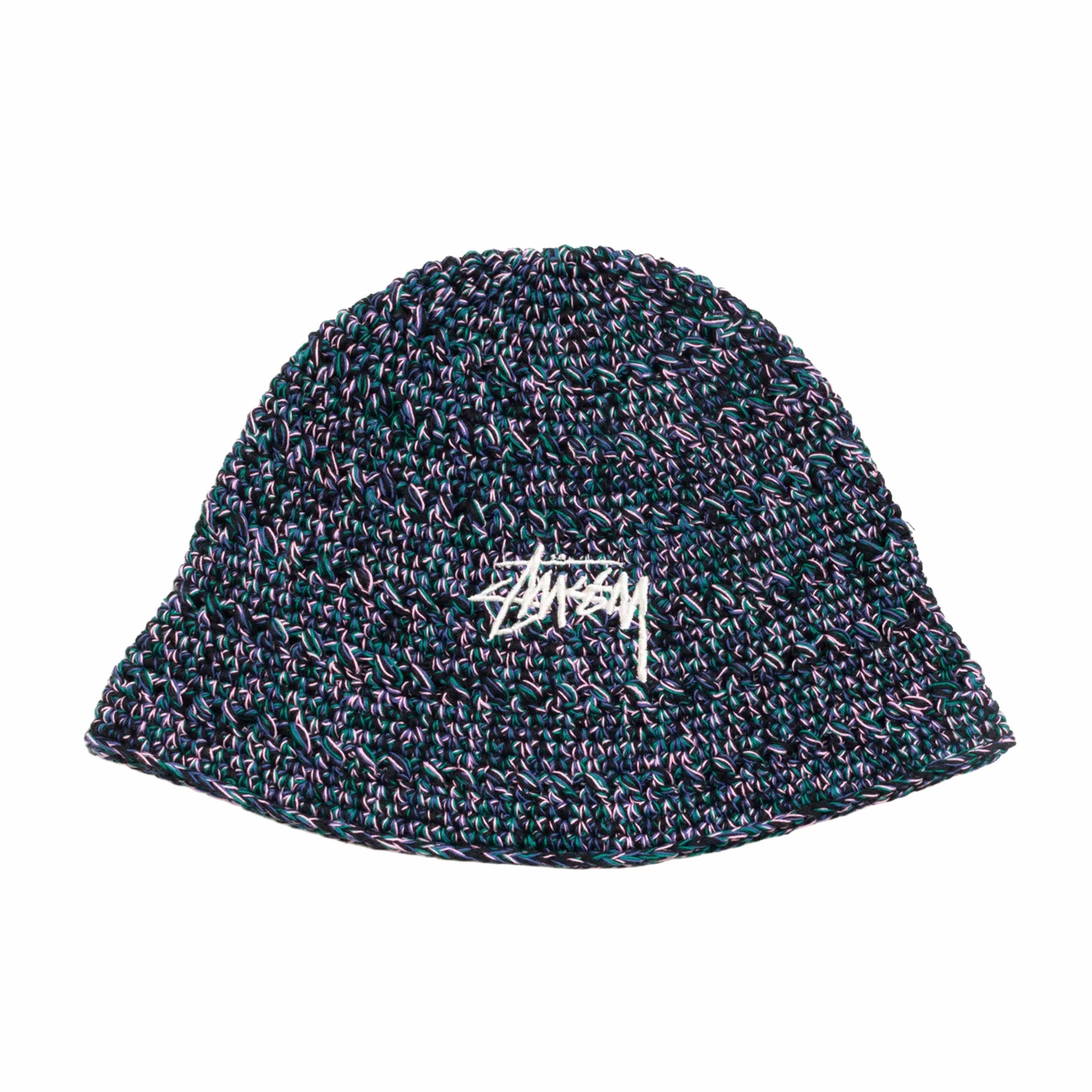 Stüssy Hemp Stock Knit Bucket Hat (Multi Navy)