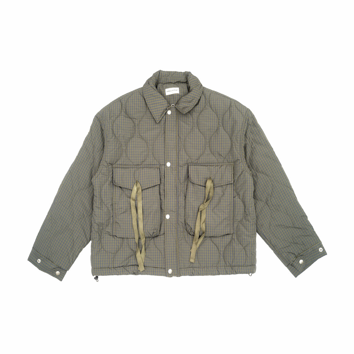 Estudio Niksen Quilted Checkered Pocket Jacket (Green)