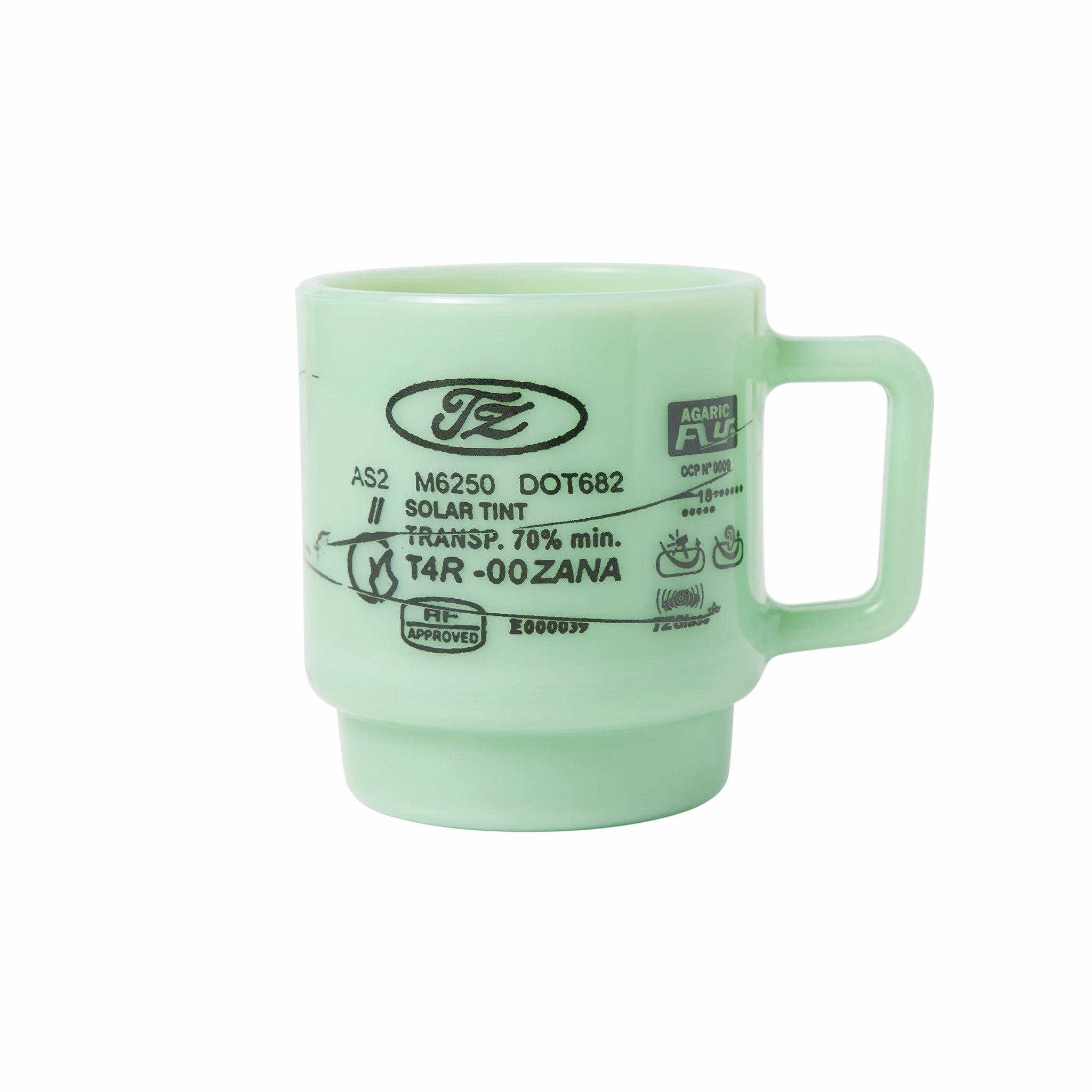 Agaric Fly x Tarzana Jade Milk Glass Mug (Jade) - August Shop