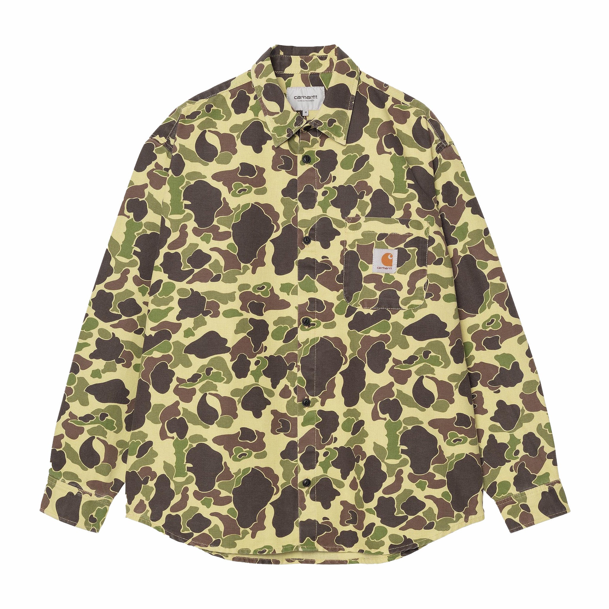Carhartt WIP Duck Camo Shirt - Stone Washed (Green Camo Duck)