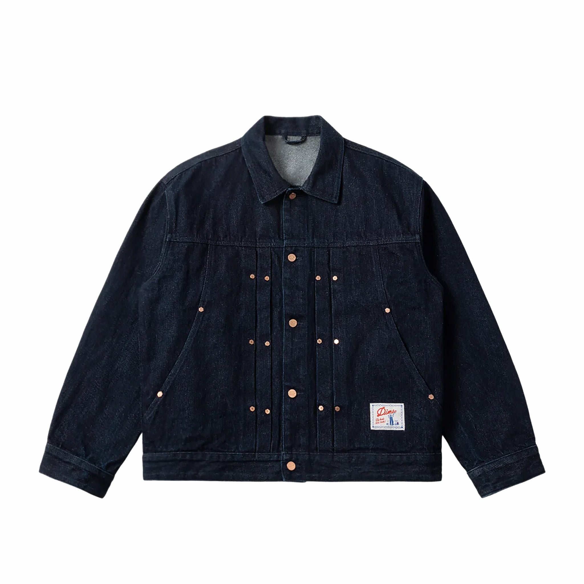 Dime Pleated Denim Jacket (Indigo)