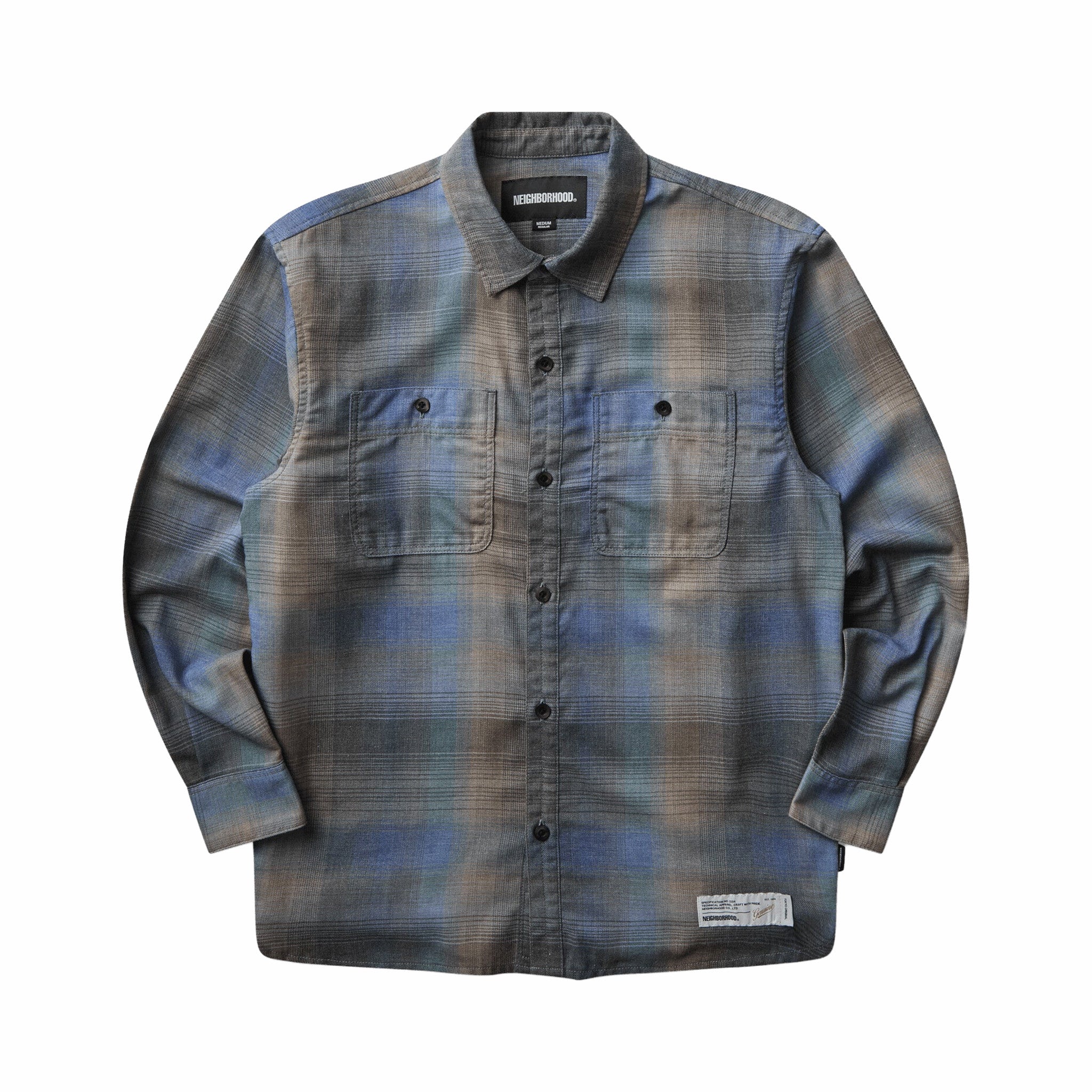 Neighborhood Hombre Check LS Shirt (Purple)