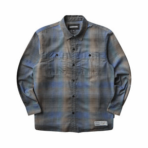 Neighborhood Hombre Check LS Shirt (Purple) - August Shop