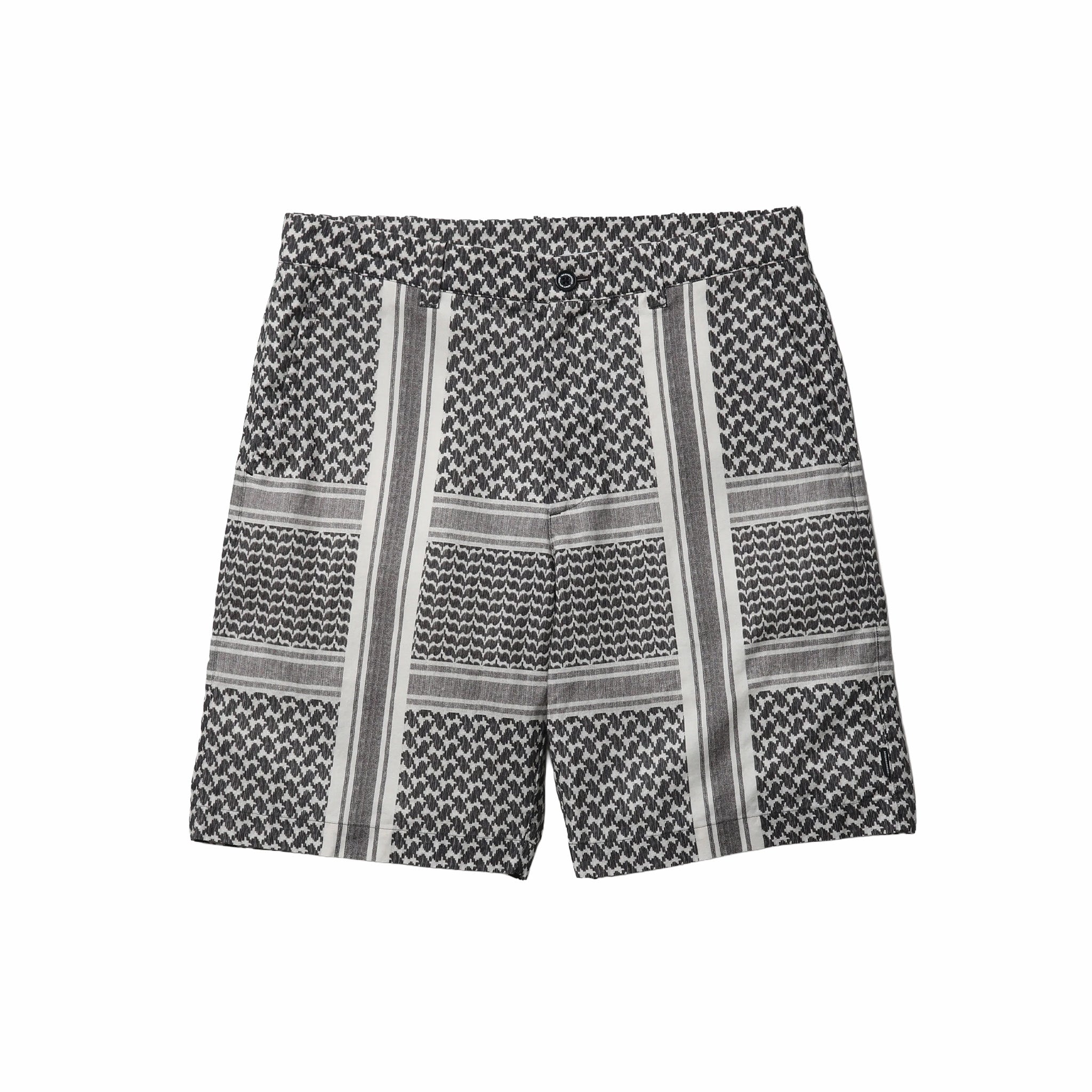 Neighborhood Shemagh Pattern Short Pants (Black)