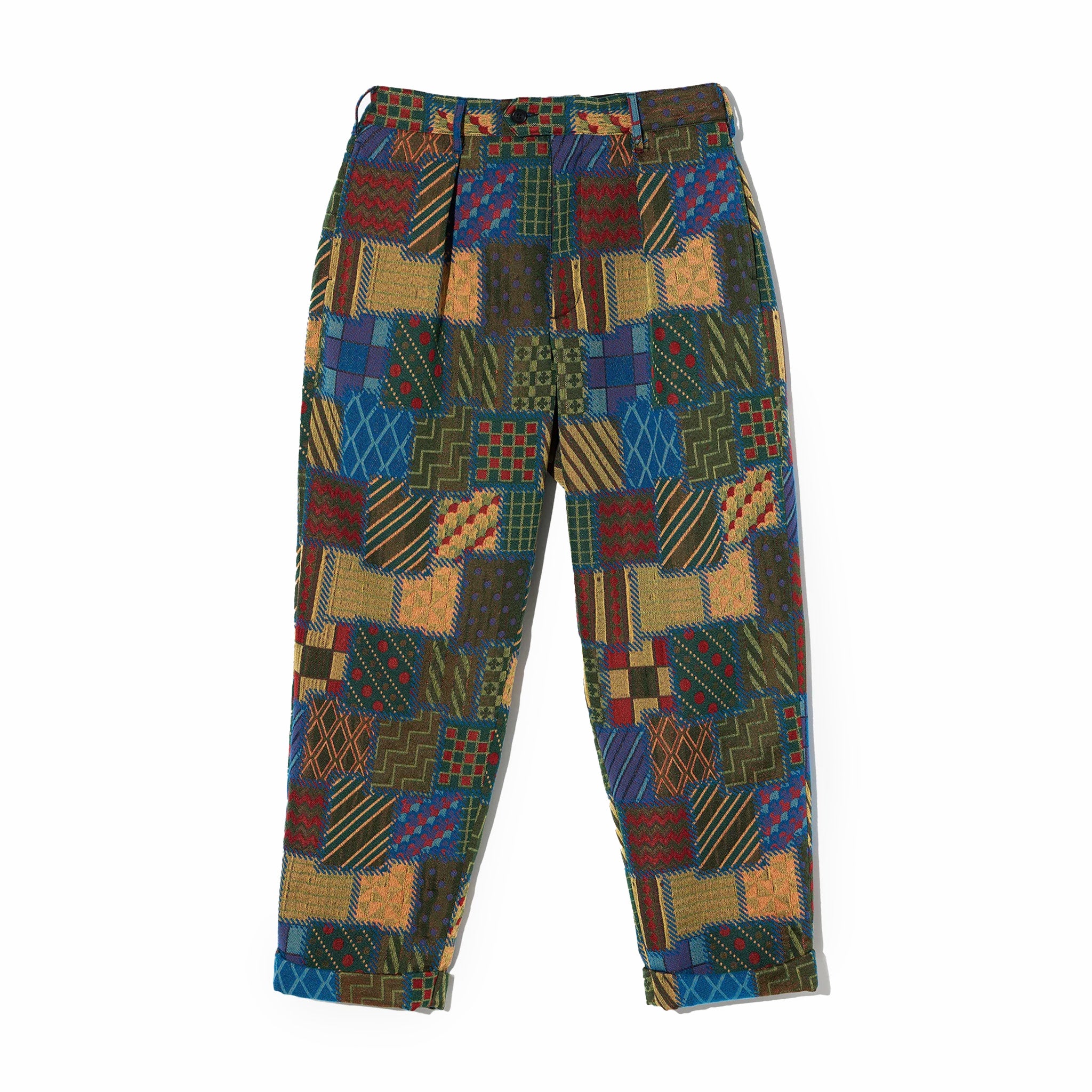 Engineered Garments Carlyle Pant - Multi Color Geometric PW Jq. (Multi) - August Shop