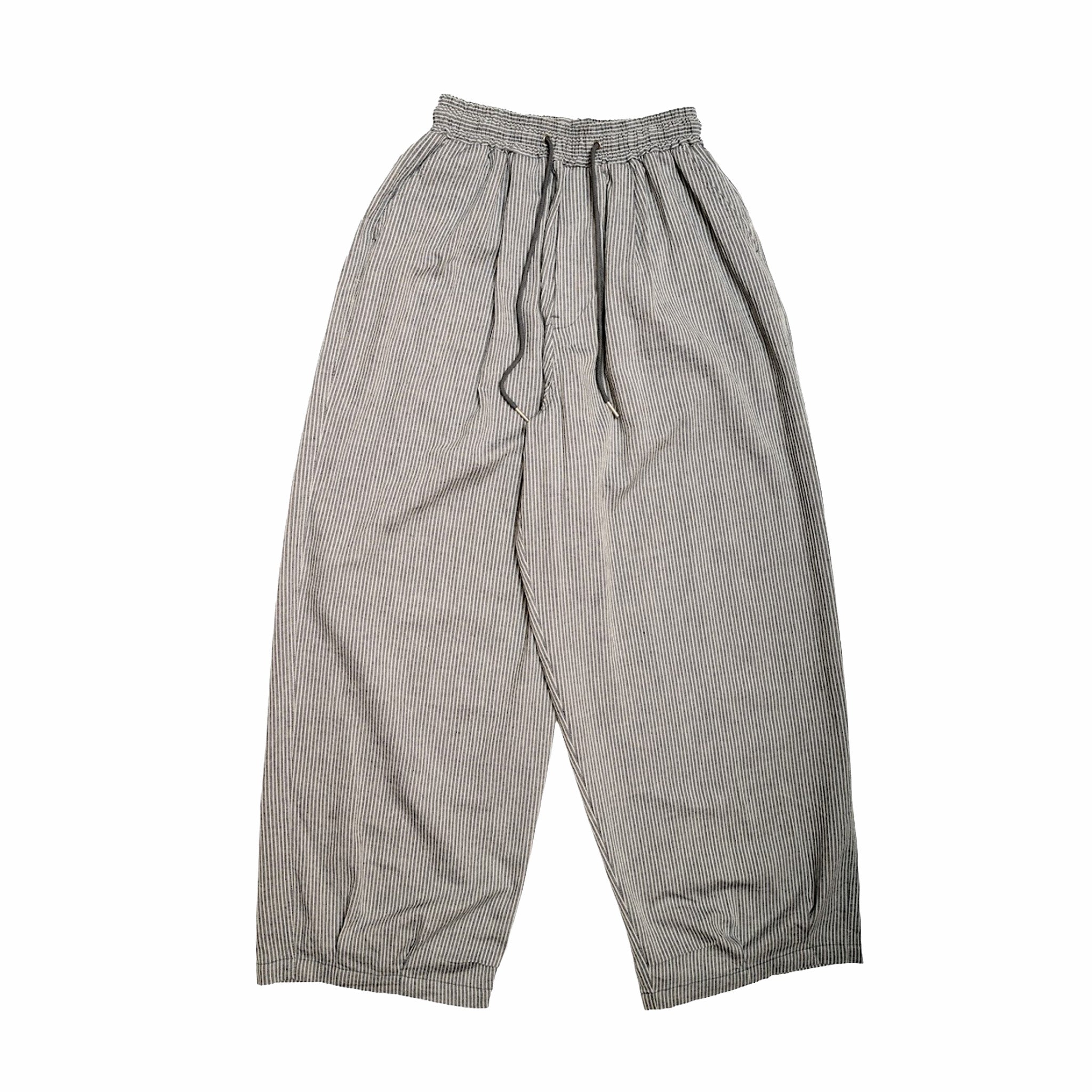 Estudio Niksen Stripe Balloon Trousers (Blue Stripes) - August Shop